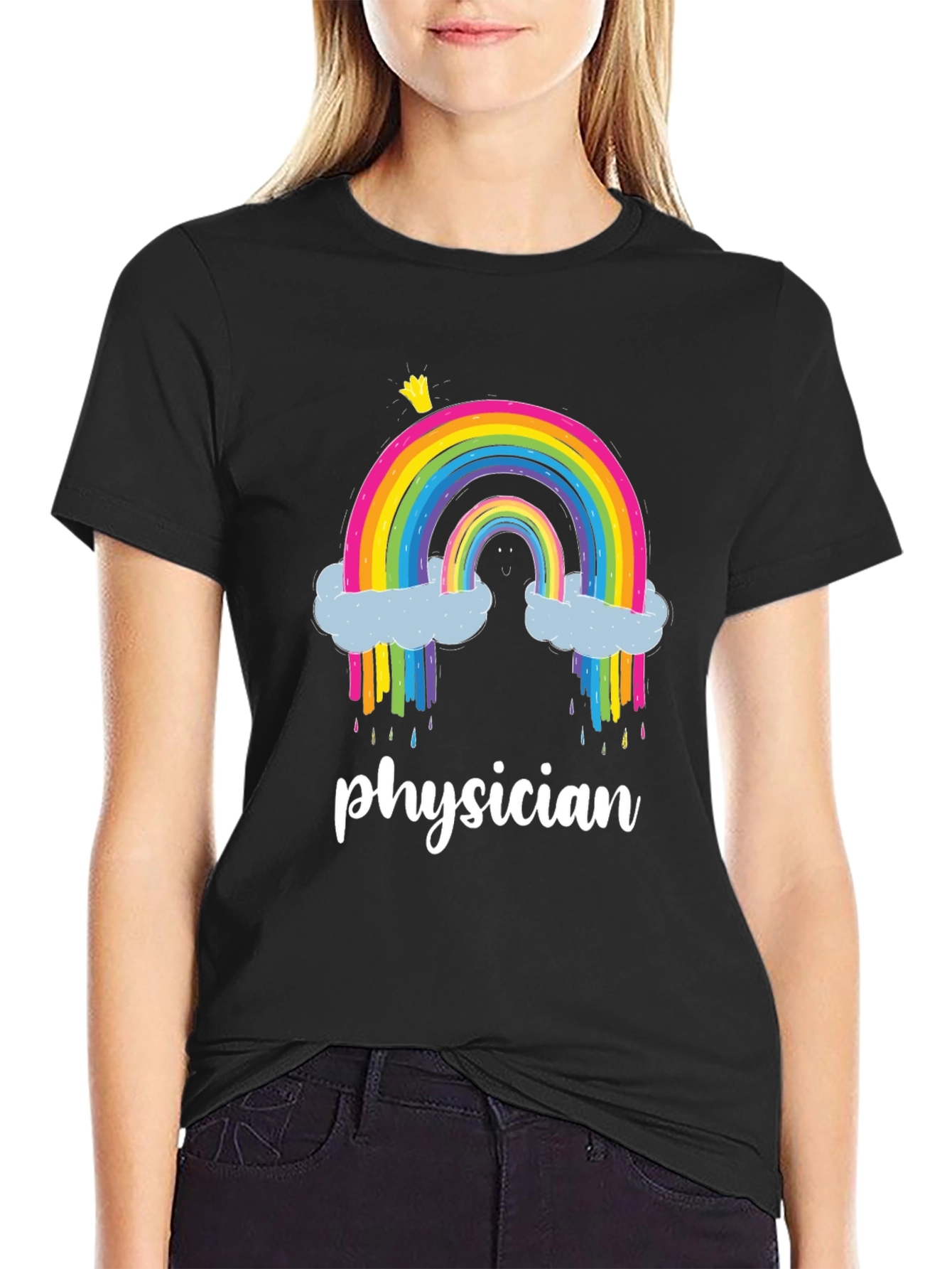 Black Rainbow Physician T-Shirt view 2