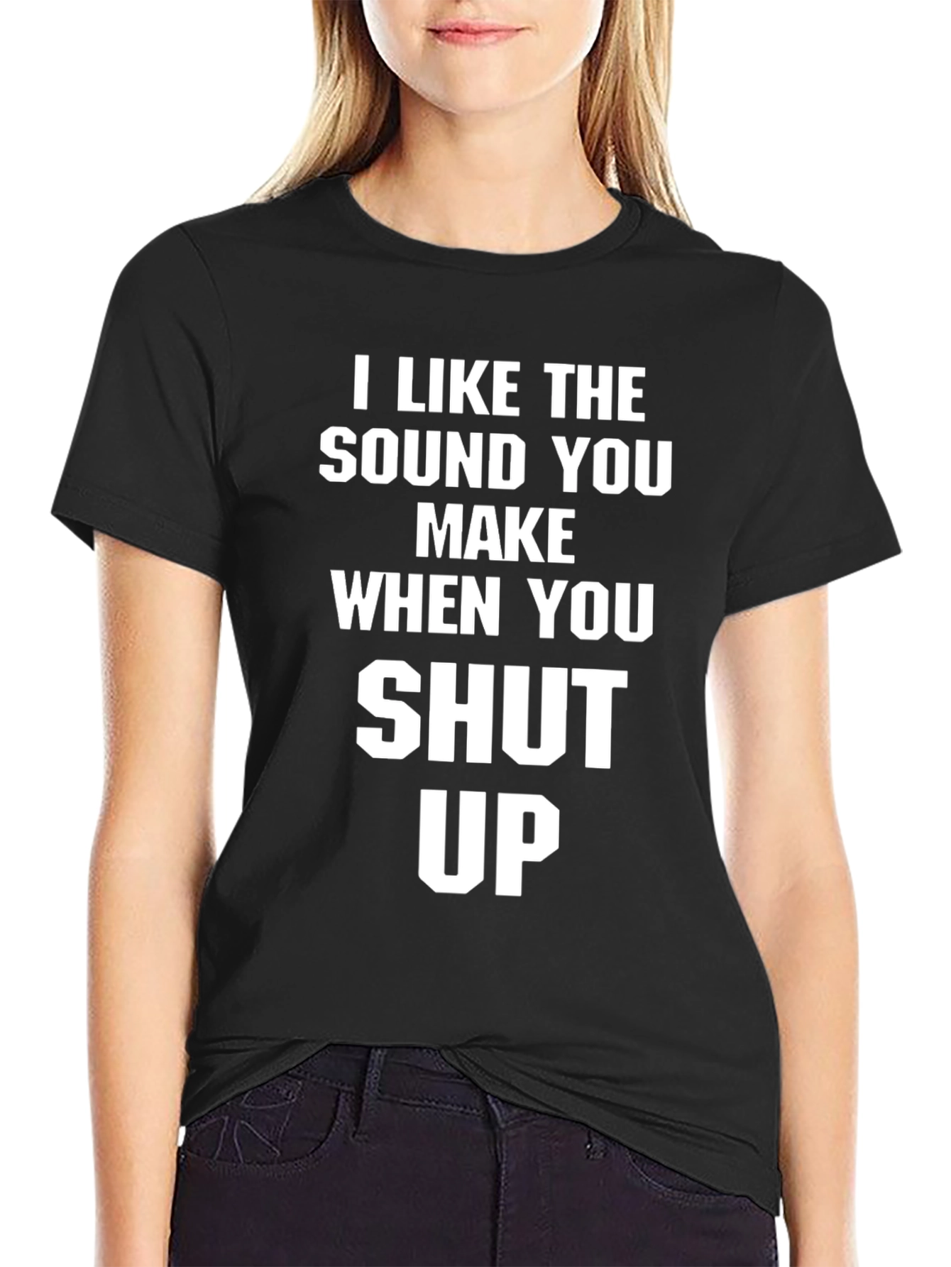 Black I Like the Sound T-Shirt - Funny Sarcastic Tee view 2