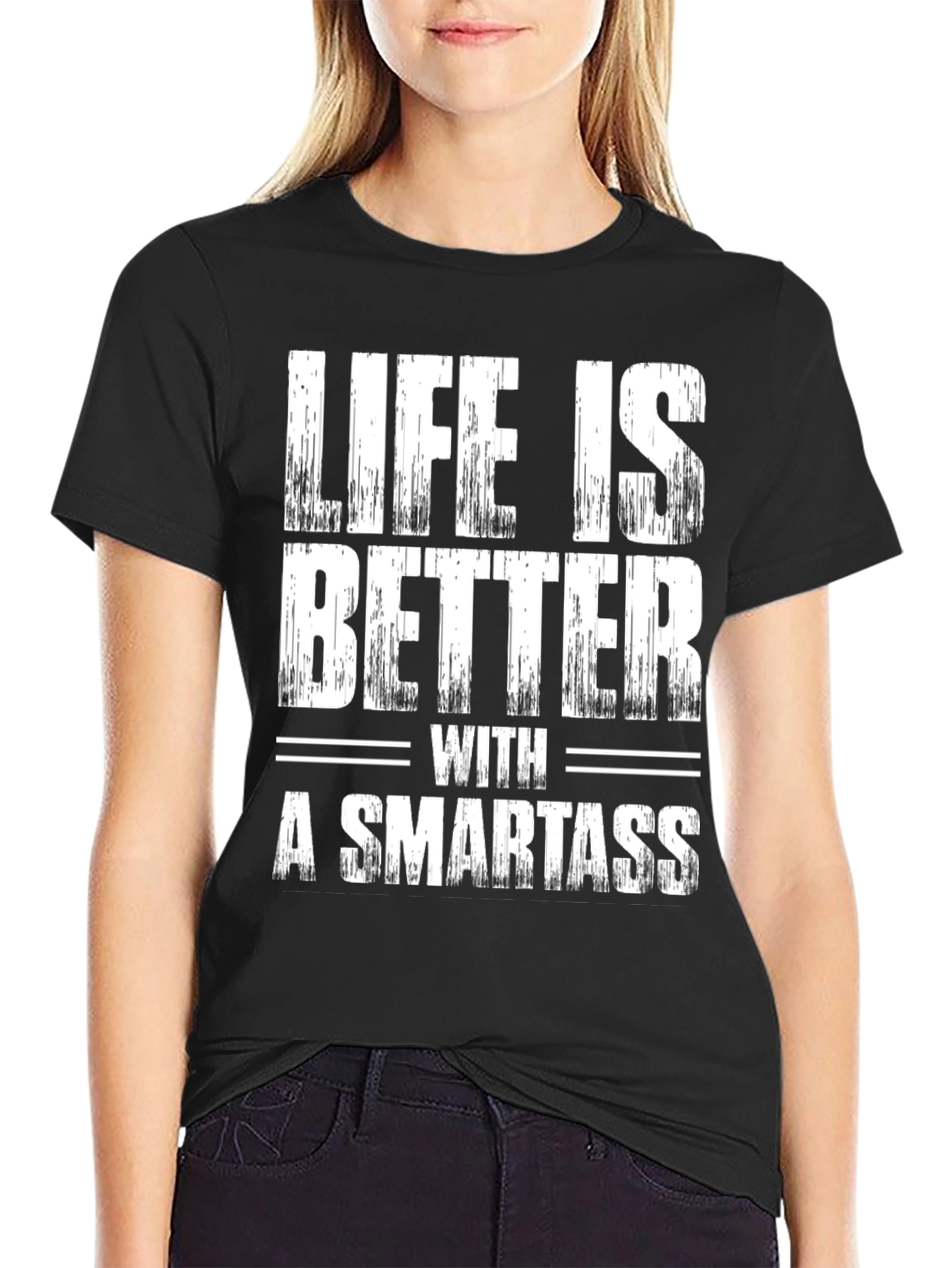 Black Life is Better with a Smartass Graphic Tee view 2