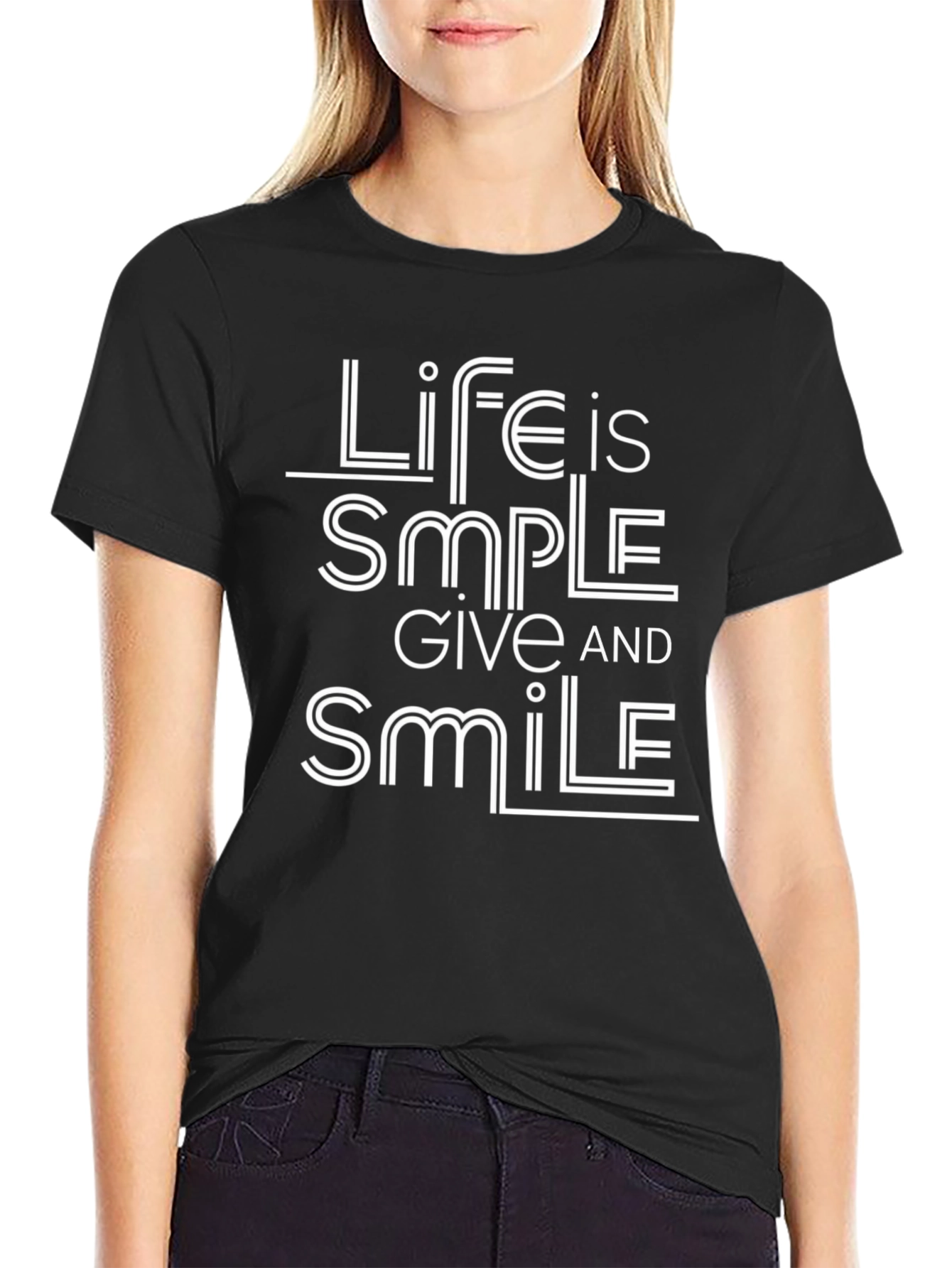Black Life is Simple T-Shirt - Give and Smile view 2