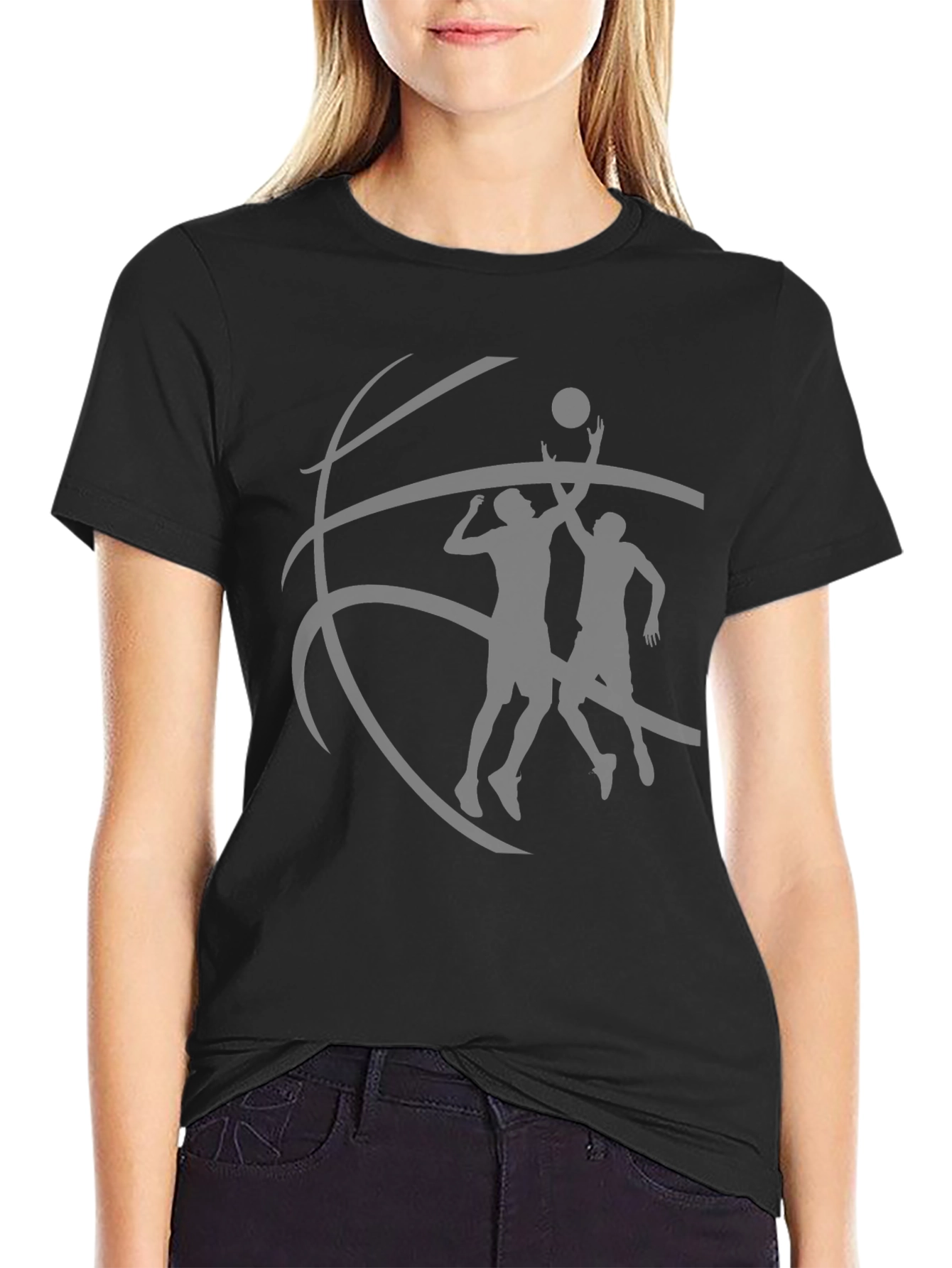 Black Basketball Player Graphic T-Shirt - Stylish Cotton Tee view 2