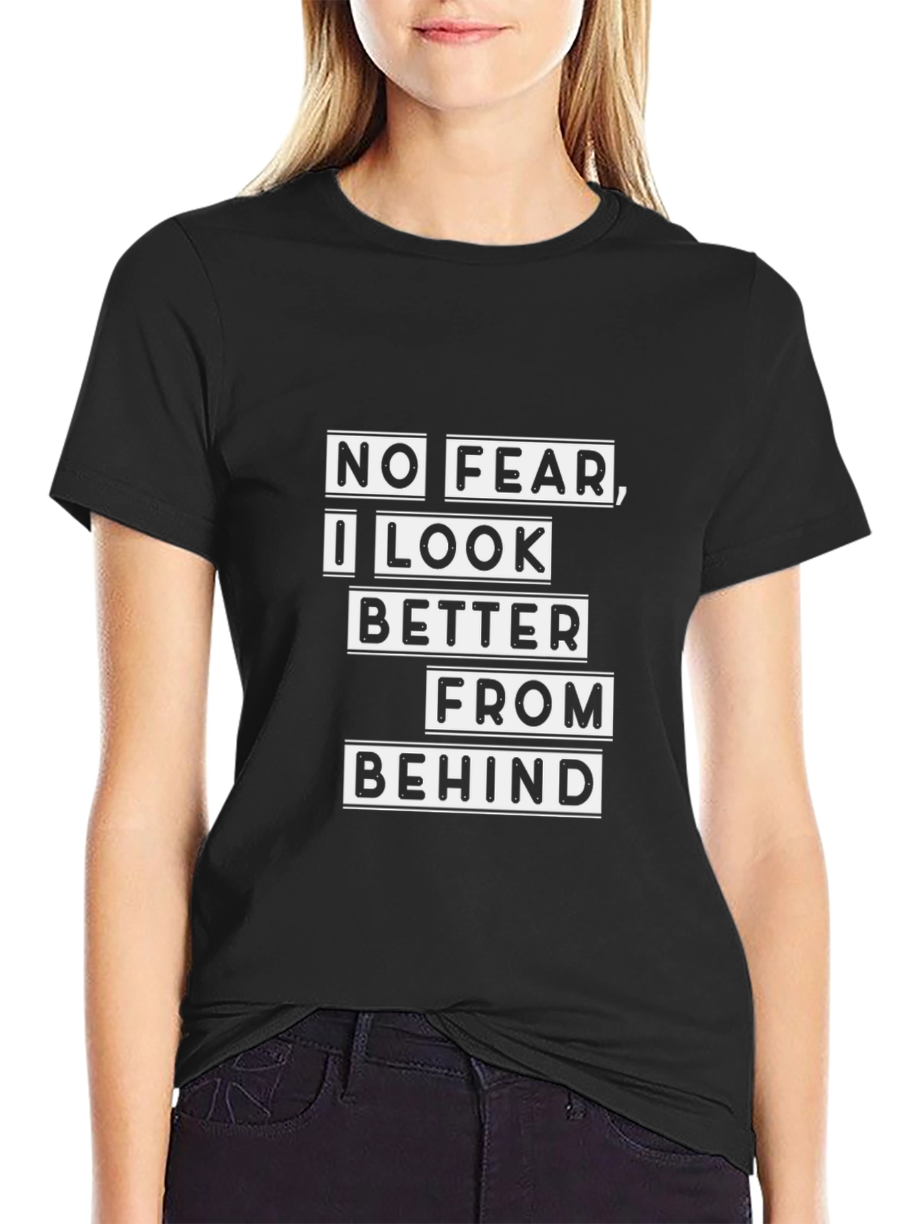 Black No Fear Graphic Tee - I Look Better From Behind view 2