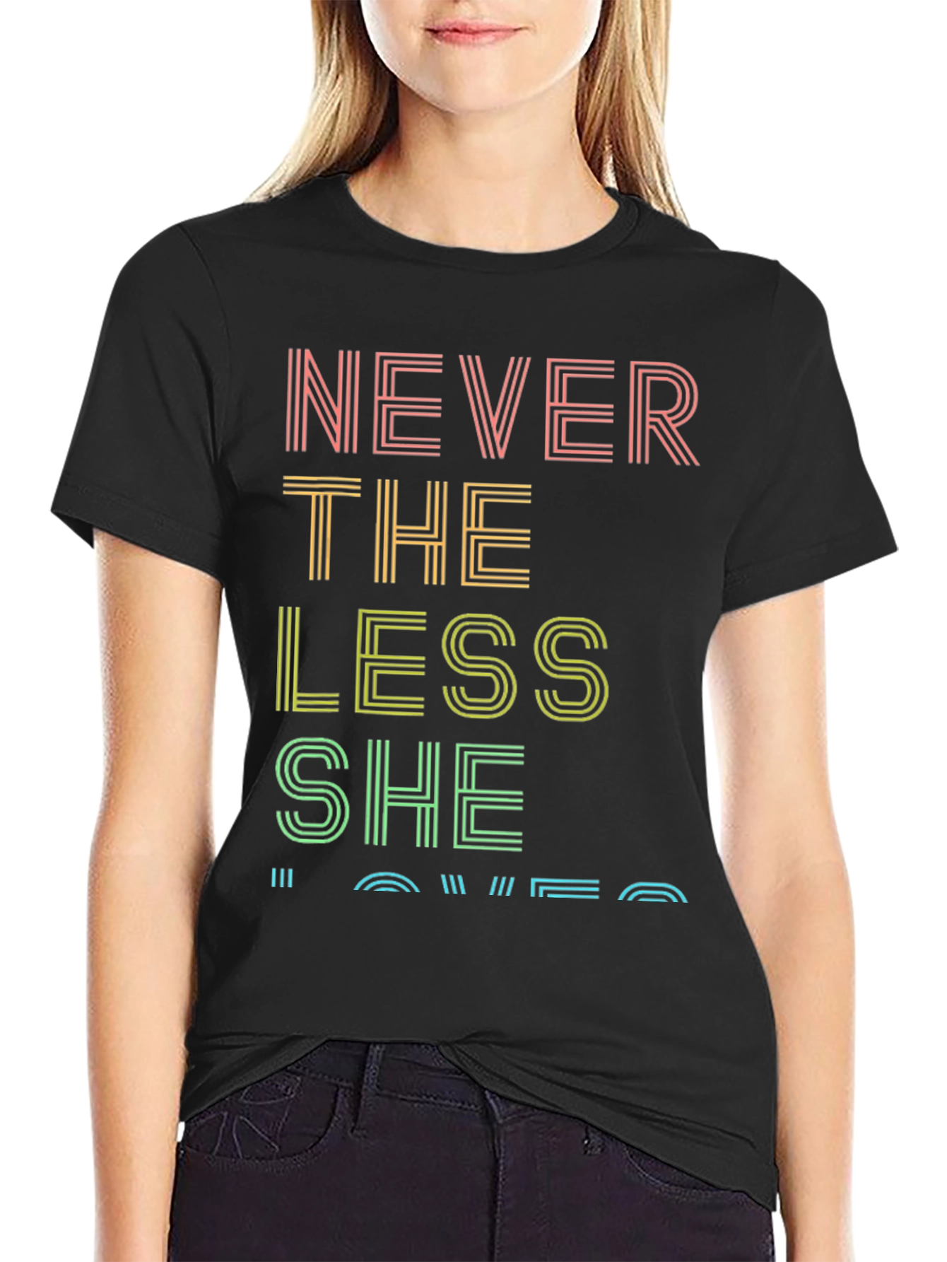 Black Never the Less She Loved Graphic Tee view 2