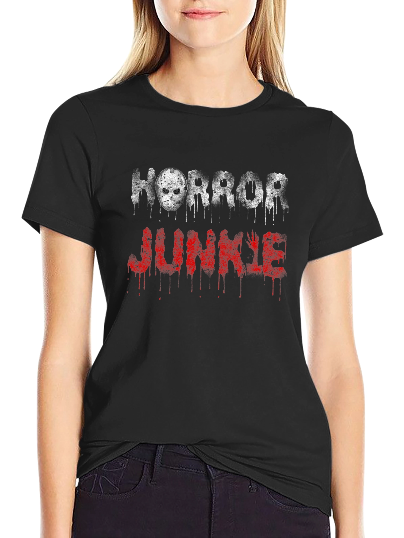Horror Junkie Graphic Tee - Black - 2