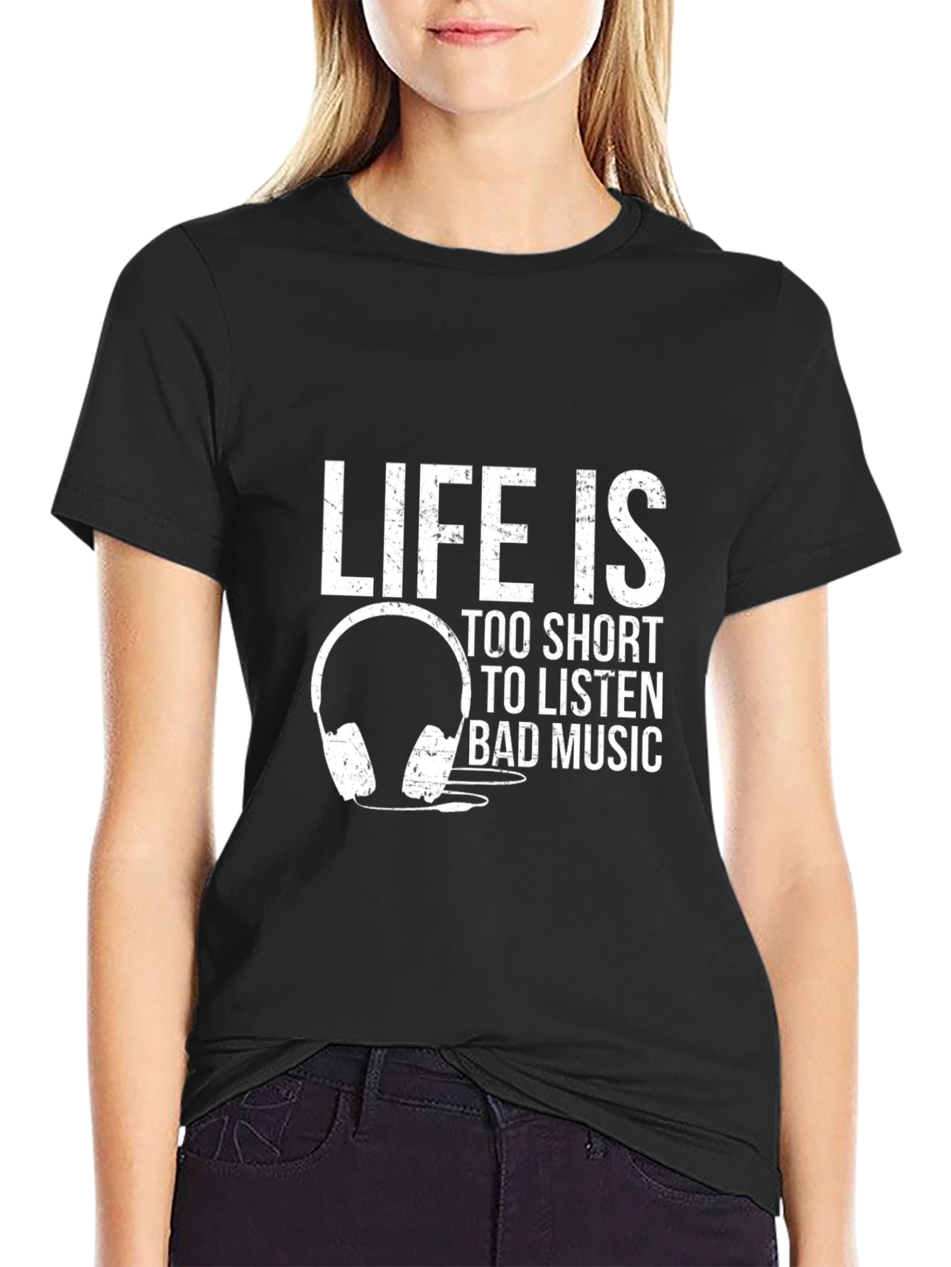 Black Life is Too Short Music T-Shirt view 2