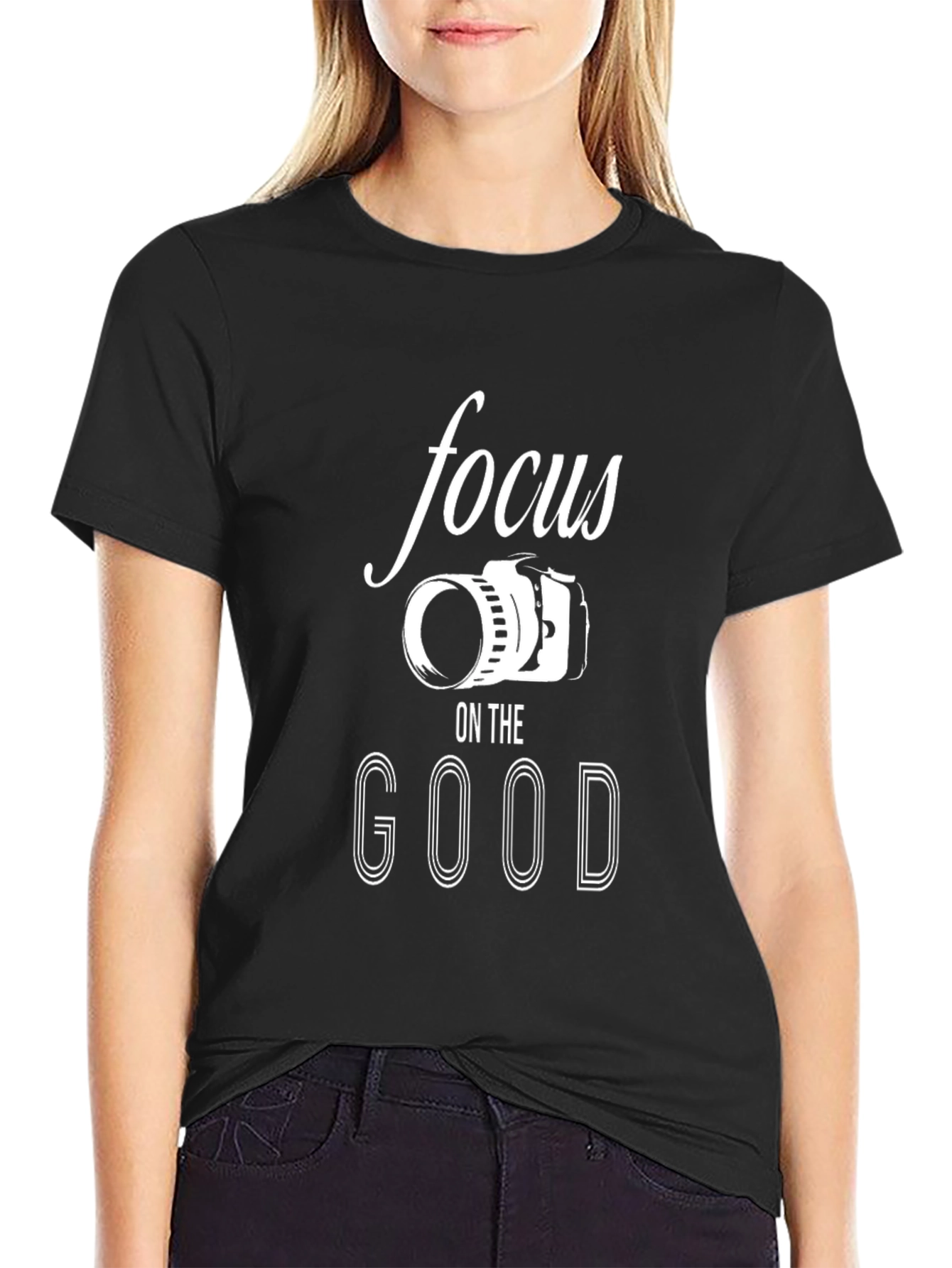 Black Focus on the Good Graphic T-Shirt view 2