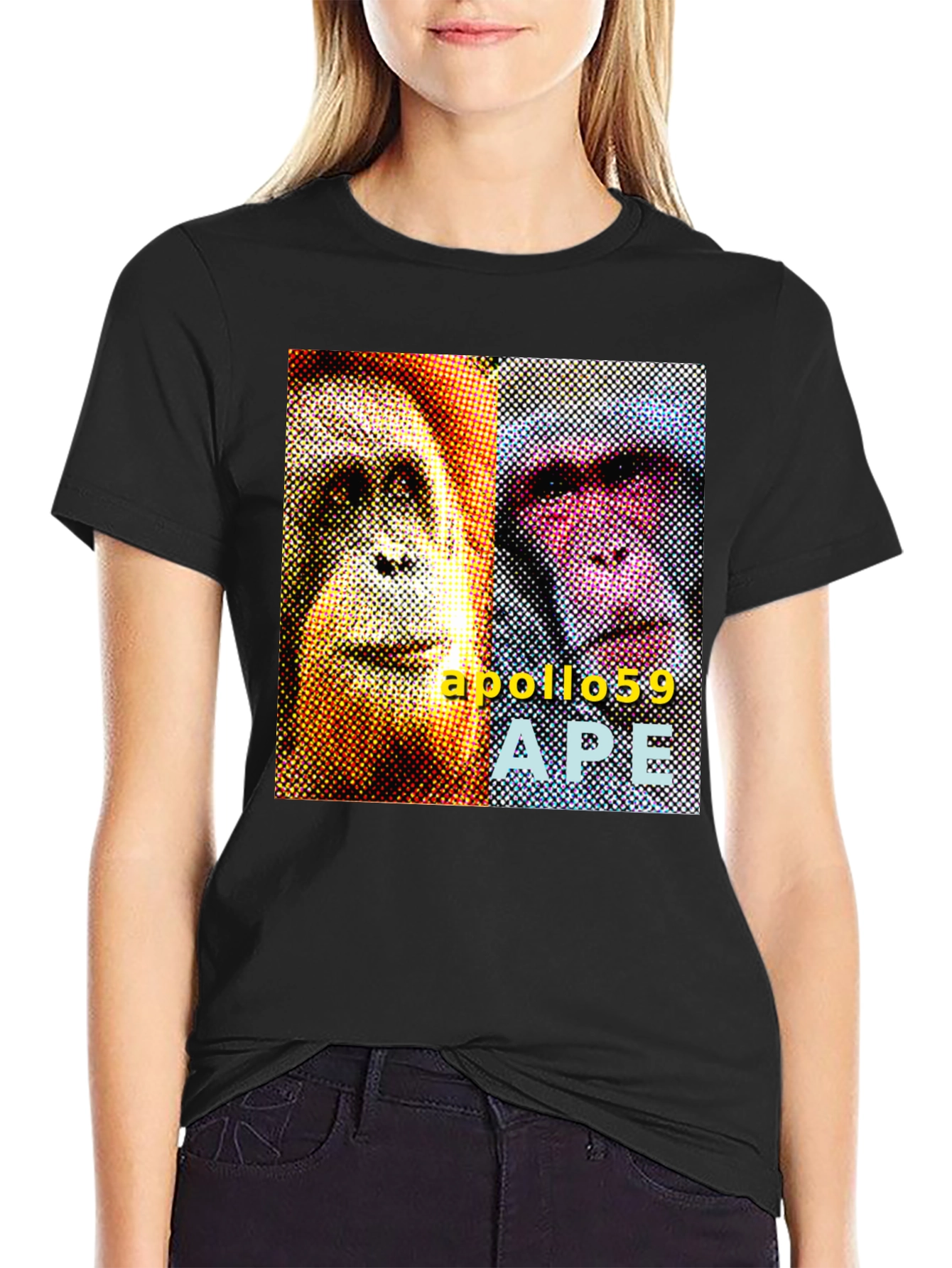 Black Apollo59 APE Graphic T-Shirt - Black view 2