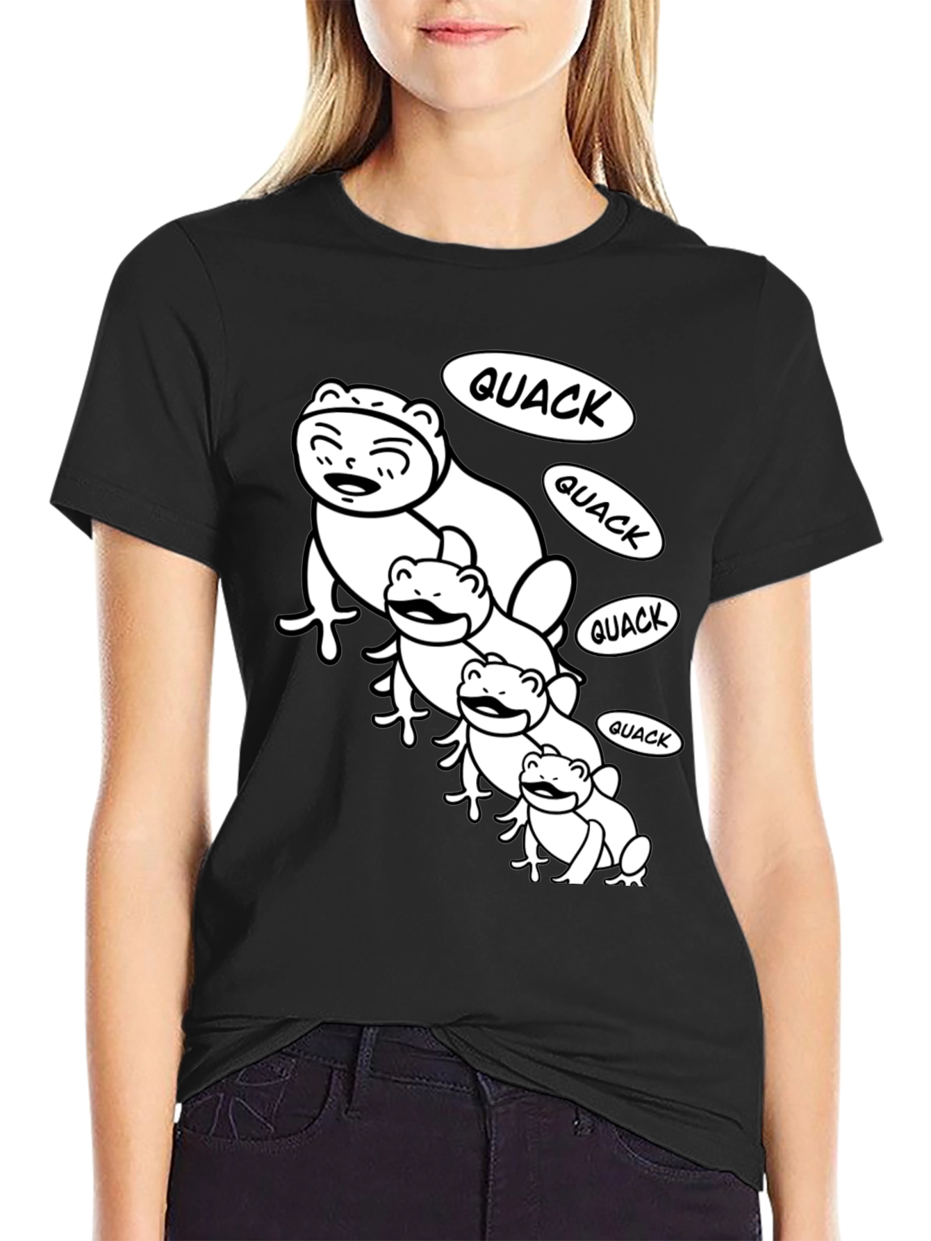 Black Quack Family Black T-Shirt view 2