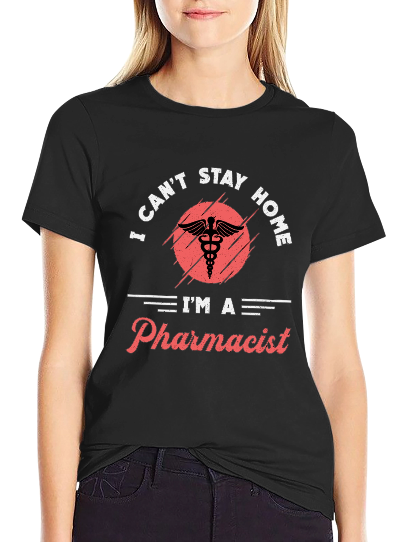 Black Pharmacist T-Shirt - I Can't Stay Home view 2