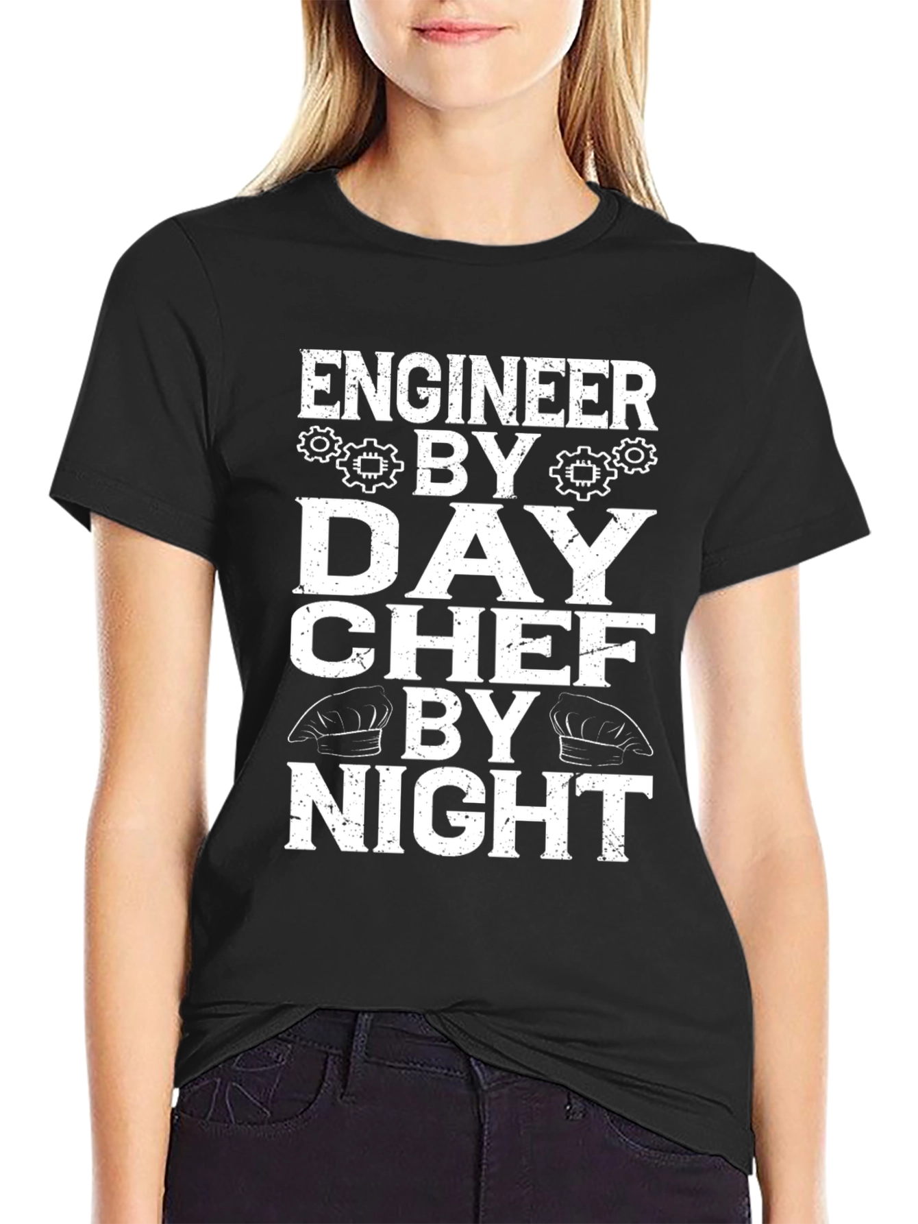Black Engineer By Day, Chef By Night T-Shirt view 2