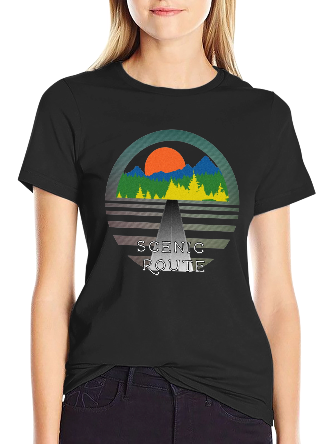 Scenic Route Graphic T-Shirt - Nature Adventure Tee - 2
