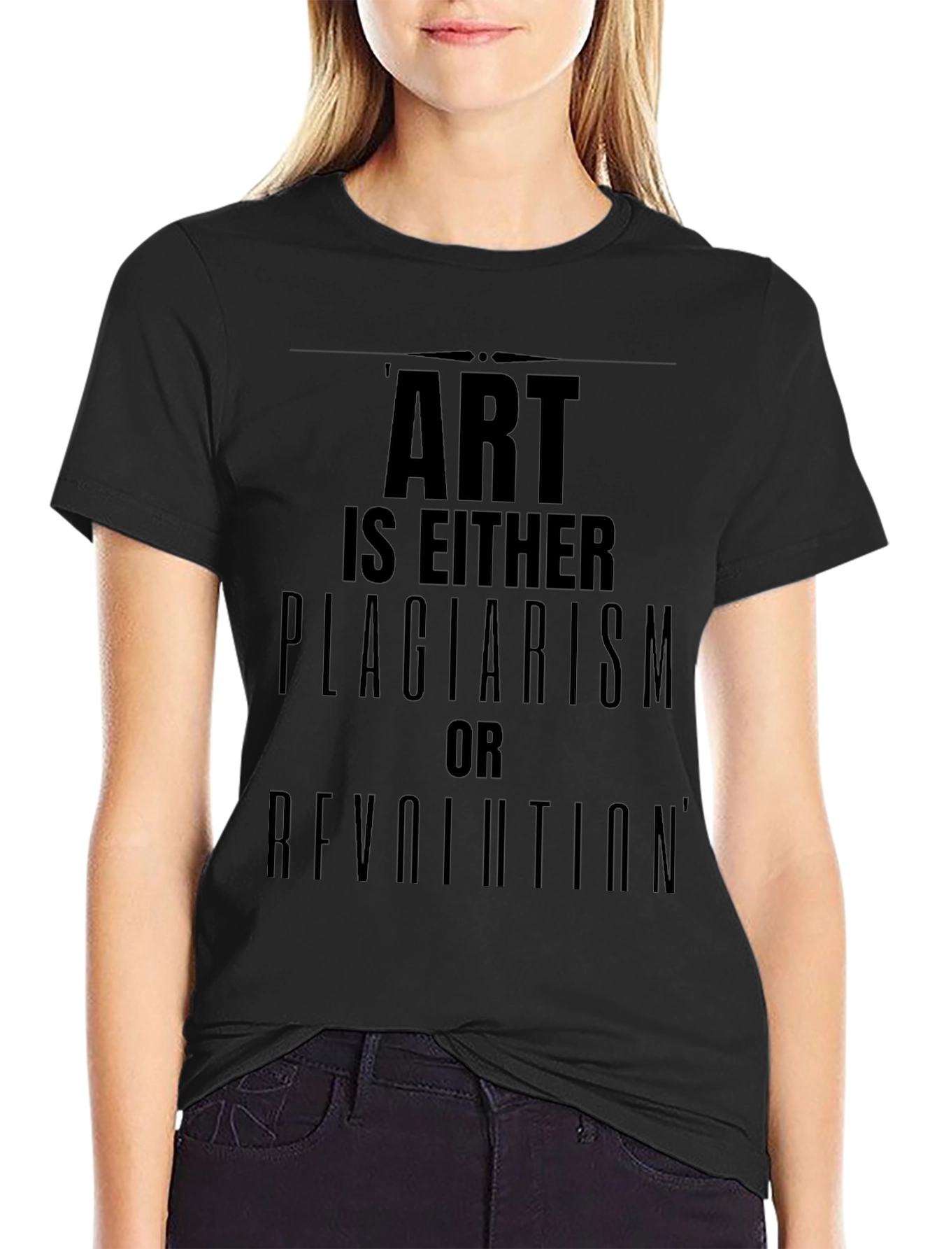 Black Art is Either Plagiarism or Revolution T-Shirt view 2