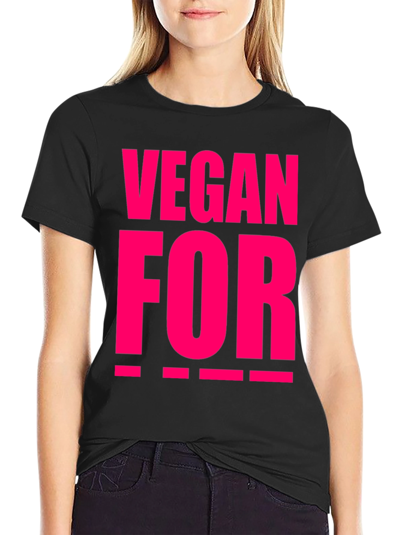 Black Vegan For ___ T-Shirt view 2