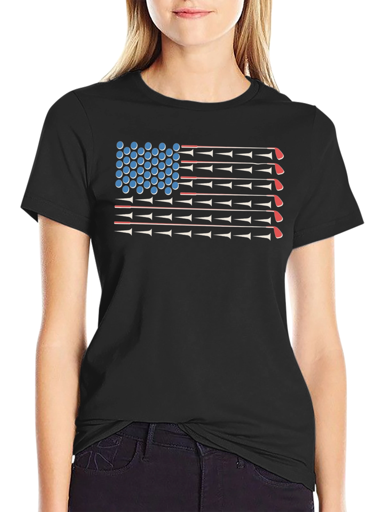 Golf American Flag T-Shirt - 2