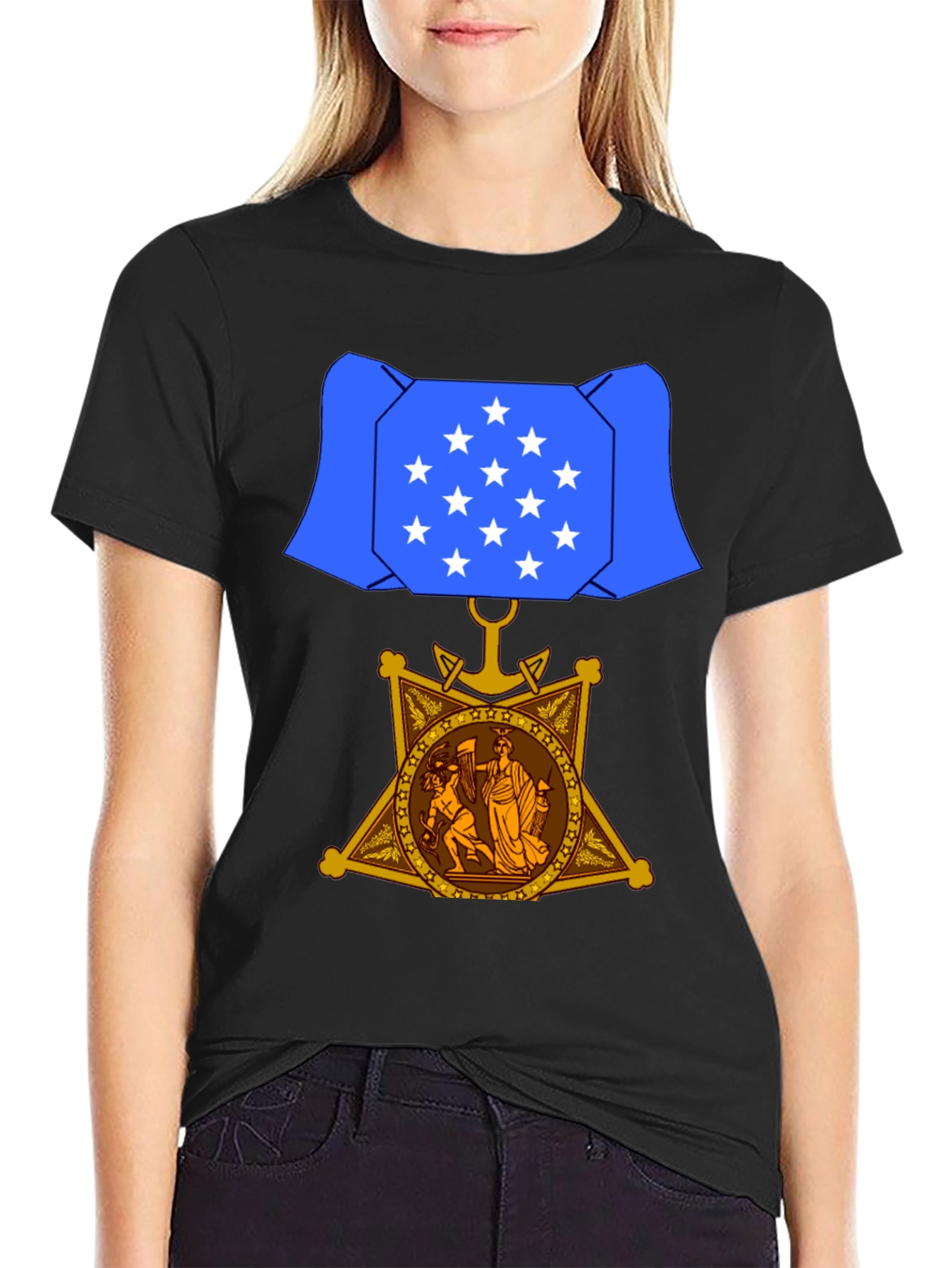 Patriotic Medal Graphic T-Shirt - 2