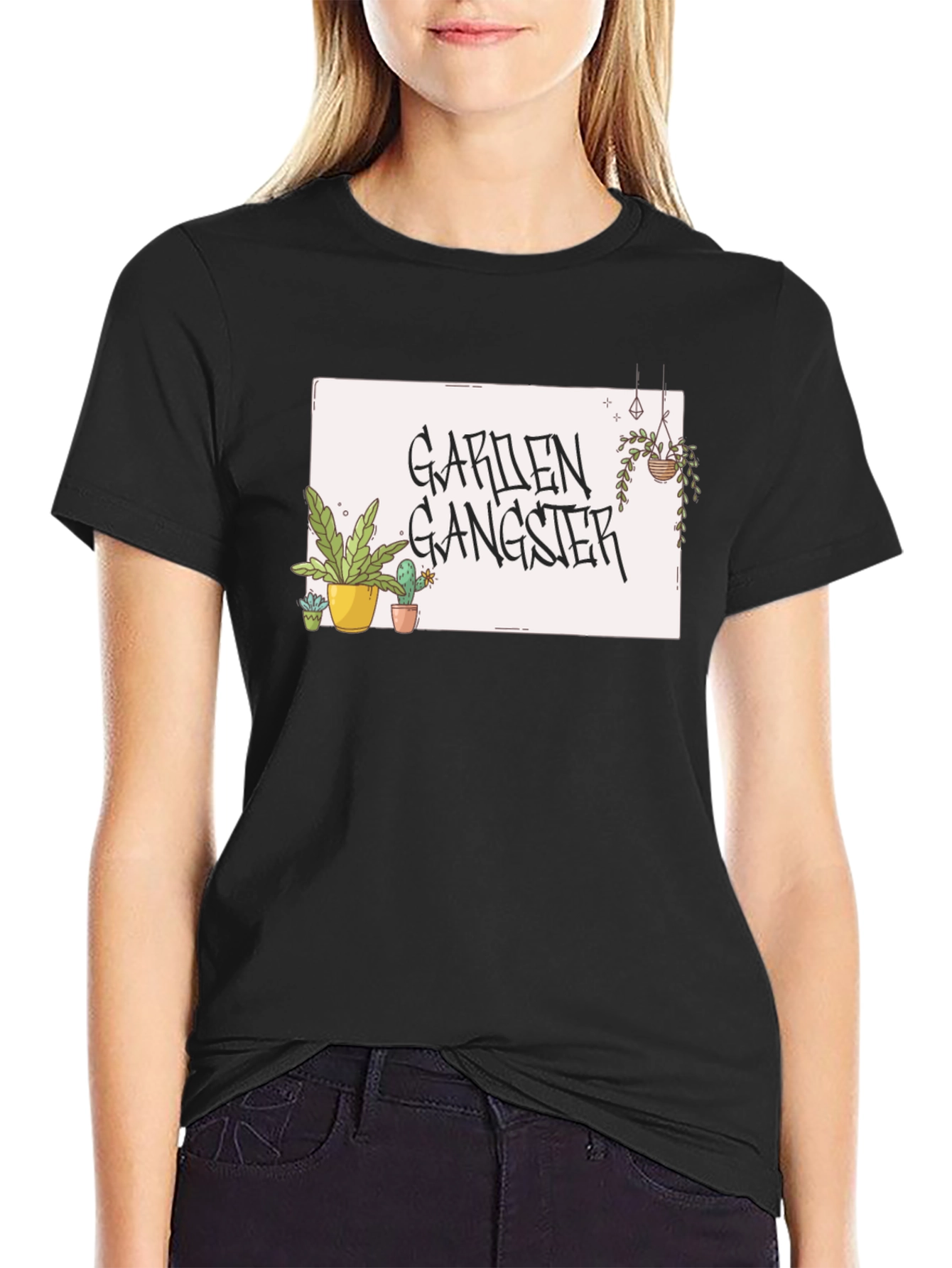 Black Garden Gangster Black T-Shirt view 2