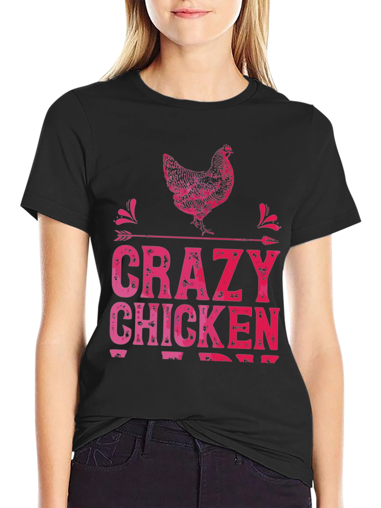 Crazy Chicken Graphic Tee - Fun Animal Lover Shirt - 2