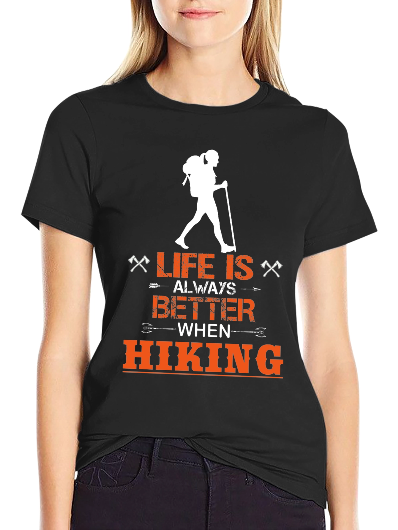 Black Life is Better Hiking Graphic Tee view 2