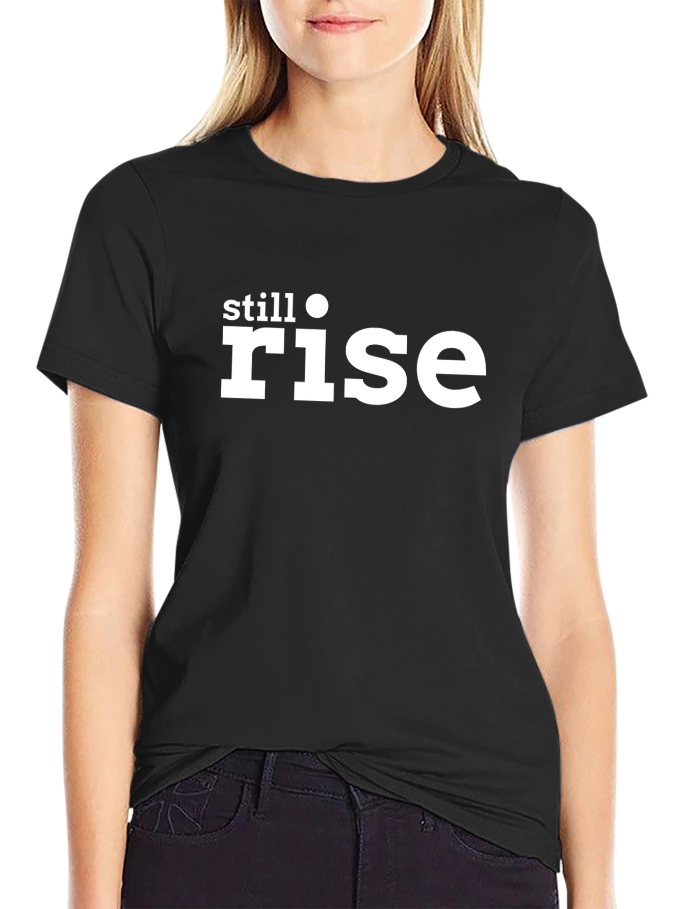 Black Still Rise Graphic Tee - Inspiring Unisex T-Shirt view 2