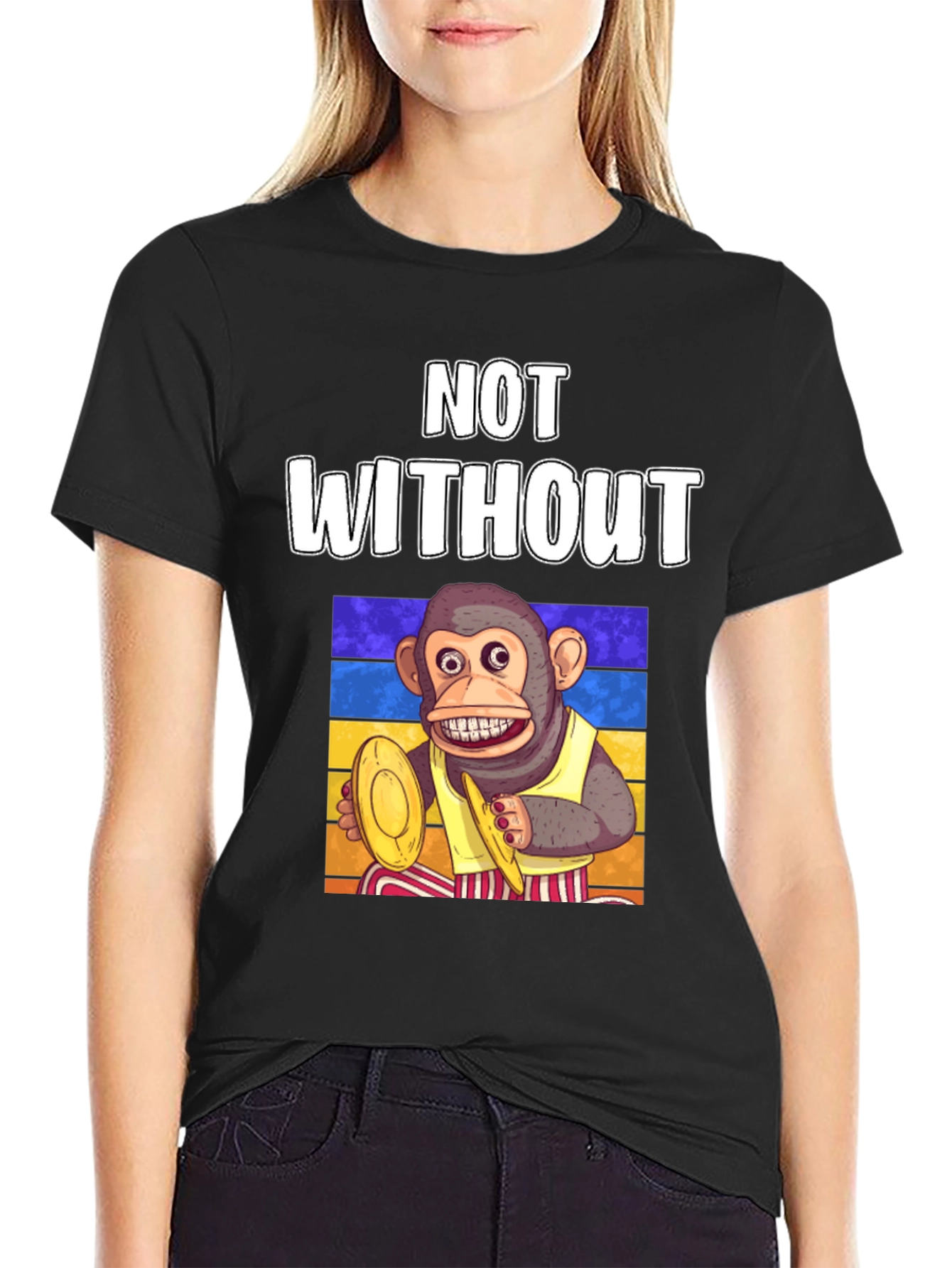 Black Monkey Cymbal T-Shirt - Not Without! view 2