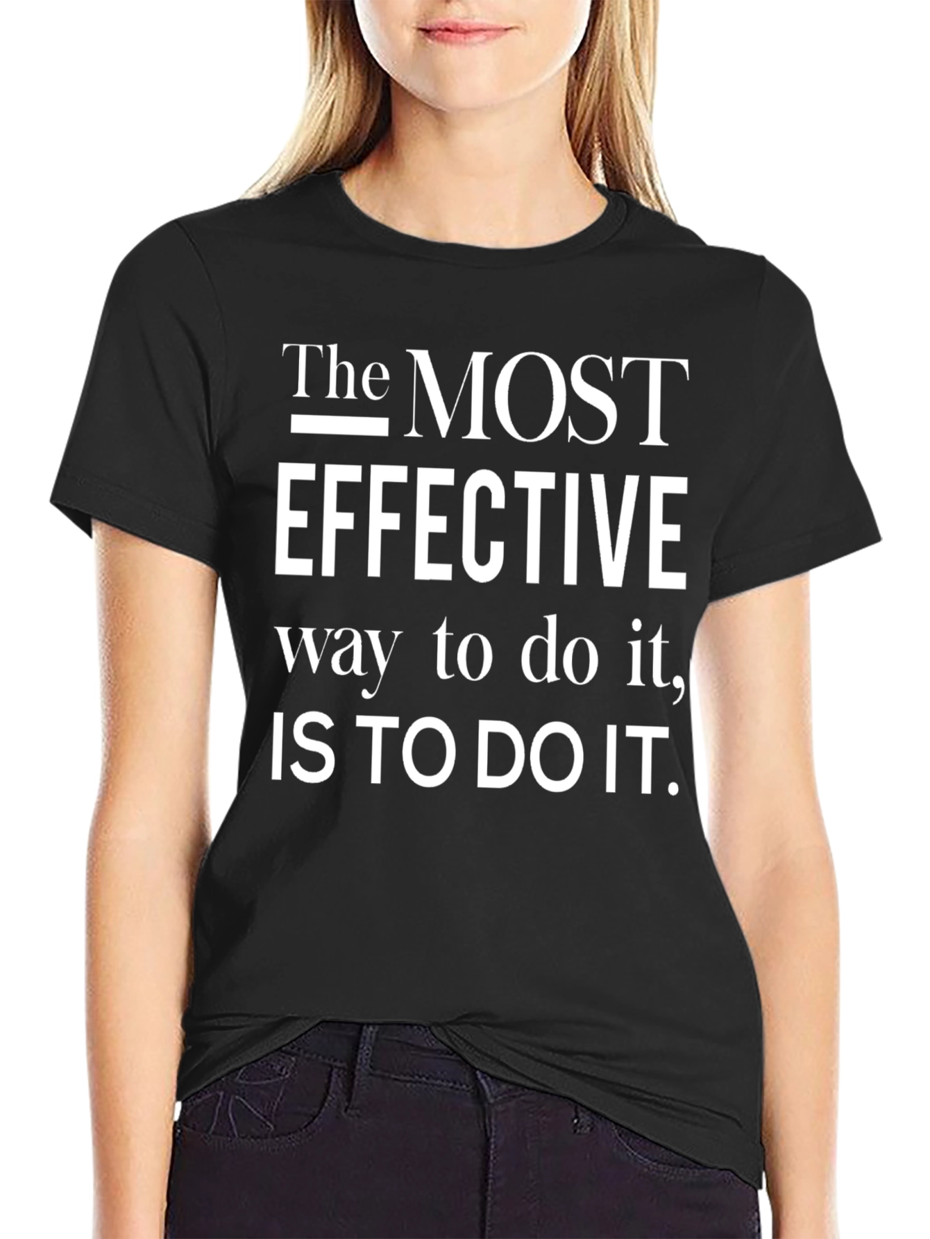 Black The Most Effective Motivational T-Shirt view 2