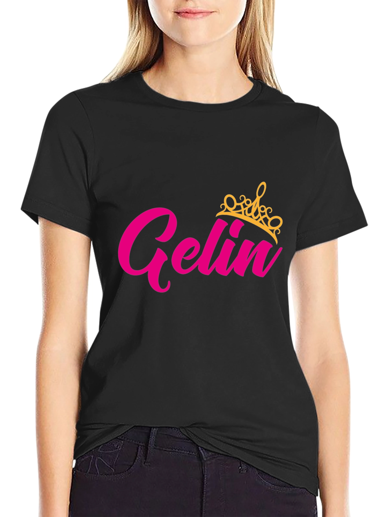 Black Gelin Crown Black T-Shirt view 2