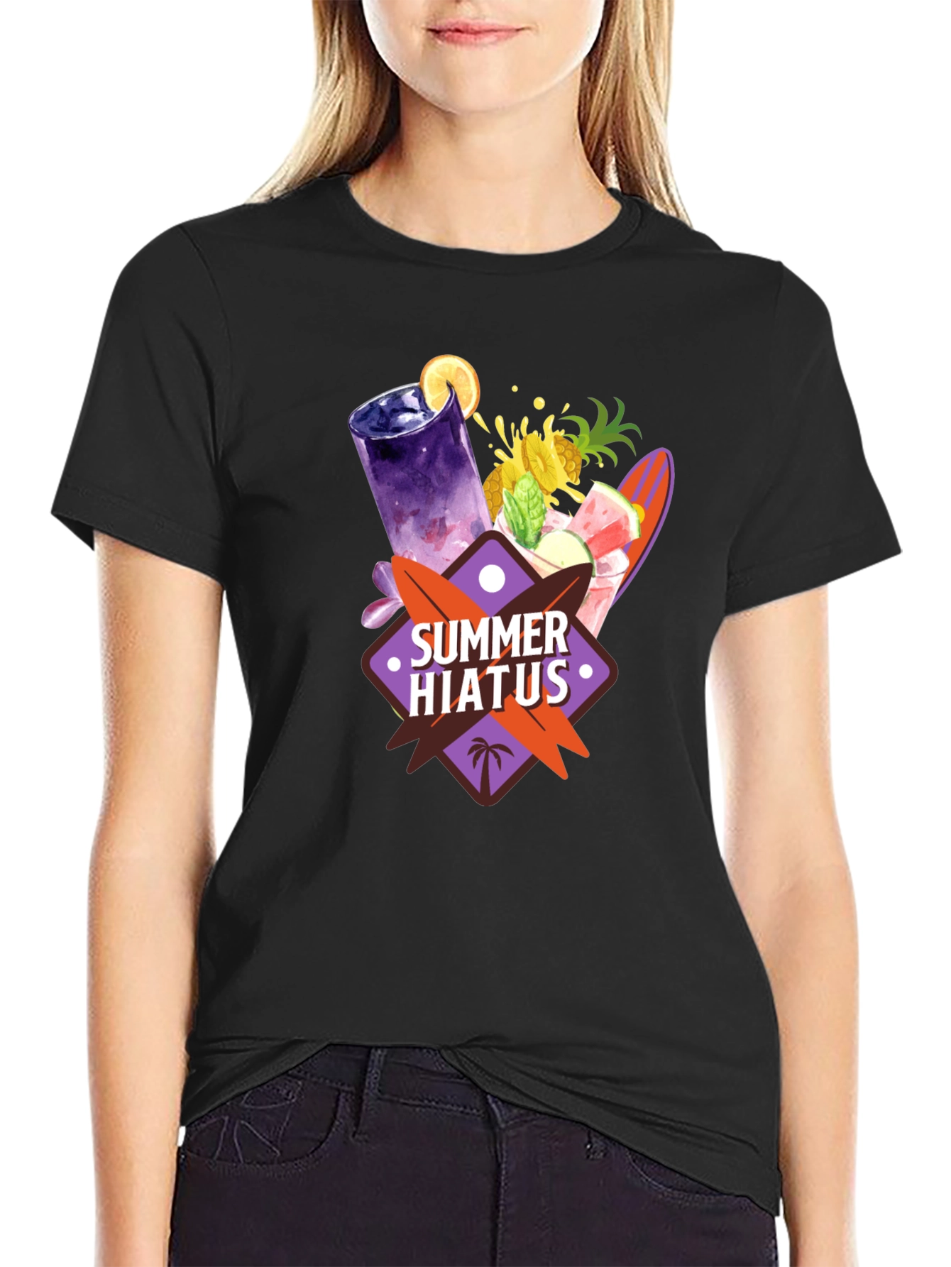 Black Summer Hiatus Graphic T-Shirt view 2