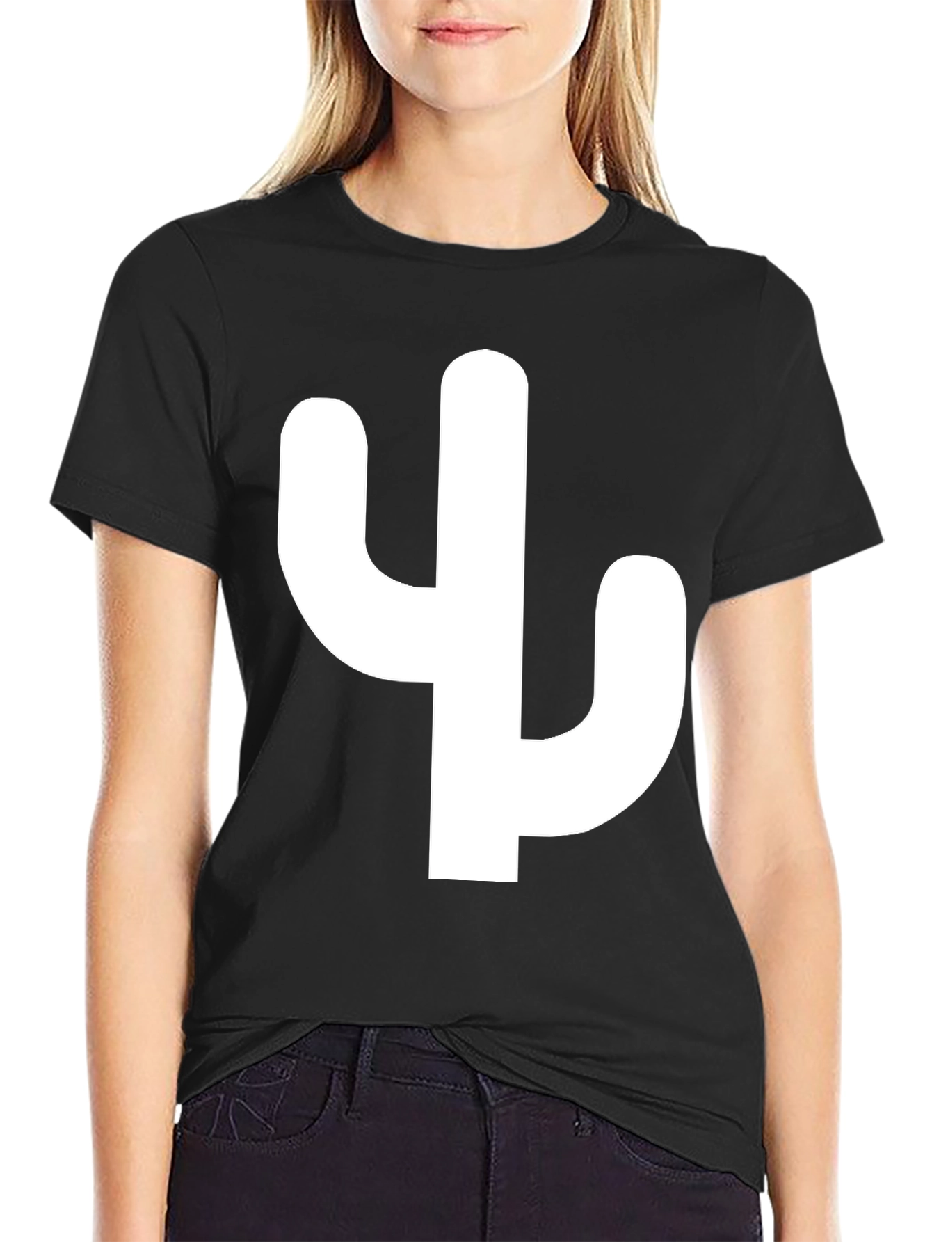 Black Black Cactus Graphic Tee - Unisex view 2