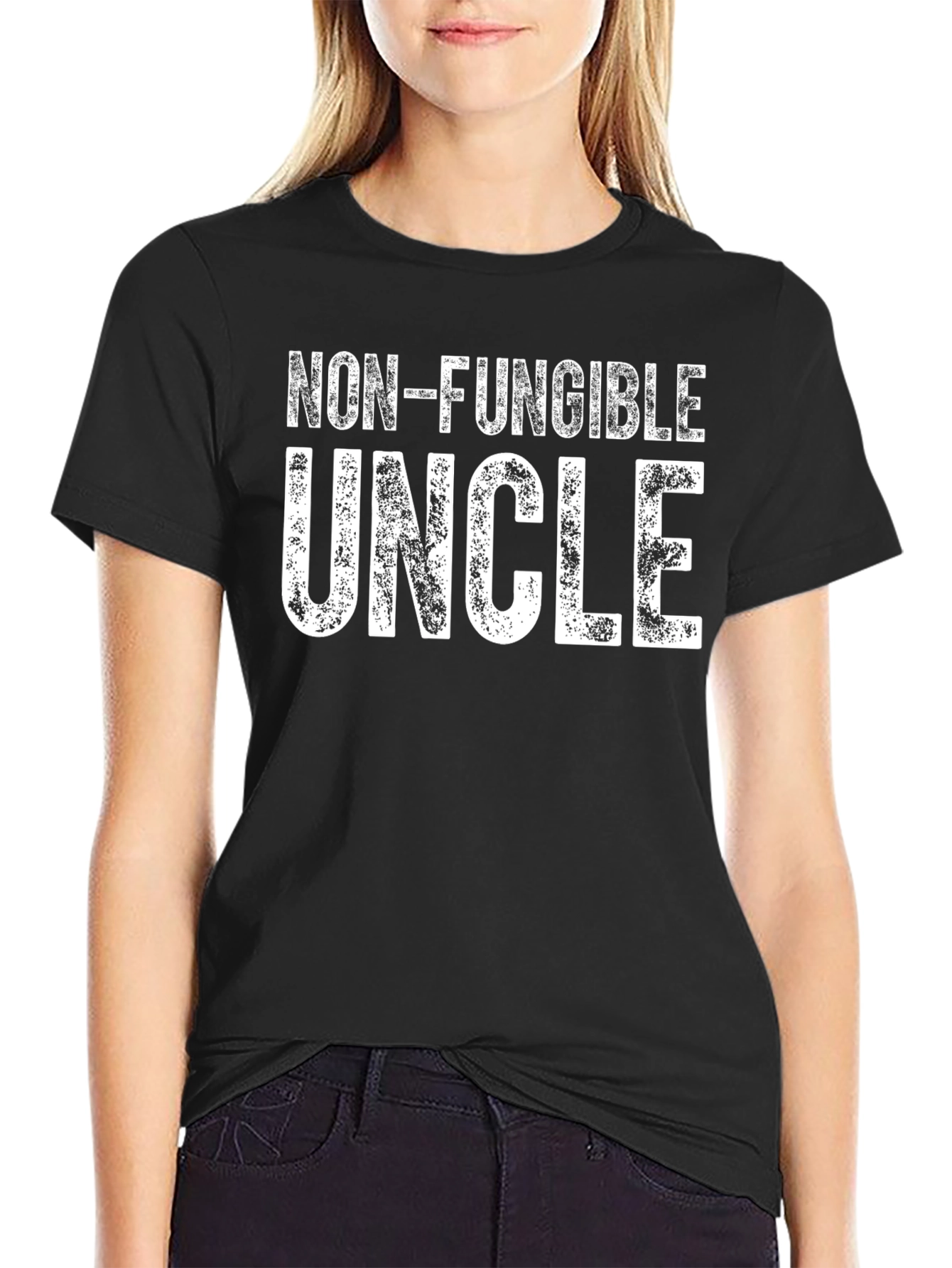 Black Non-Fungible Uncle Graphic T-Shirt view 2