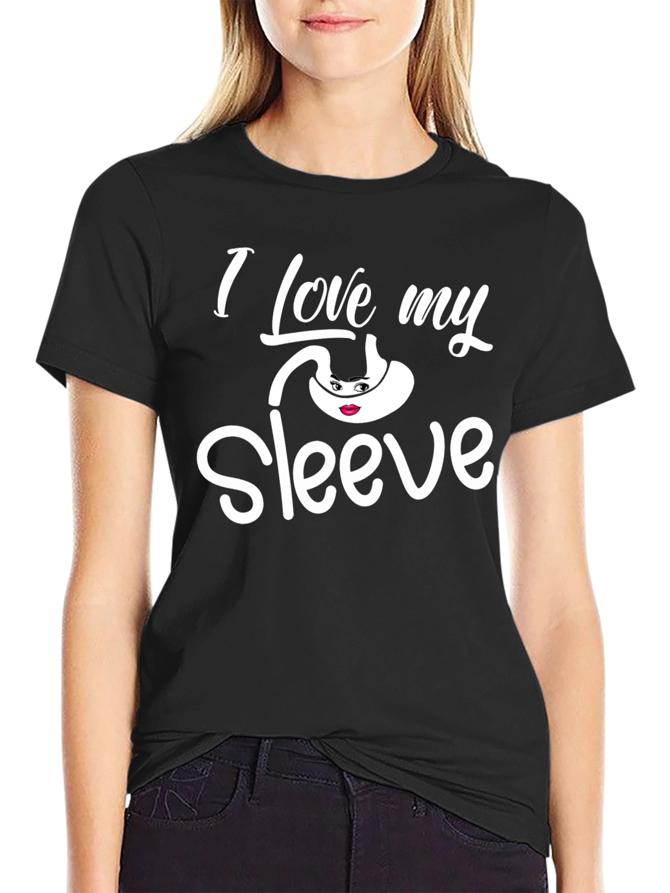 Black I Love My Sleeve T-Shirt - Gastric Sleeve Surgery view 2