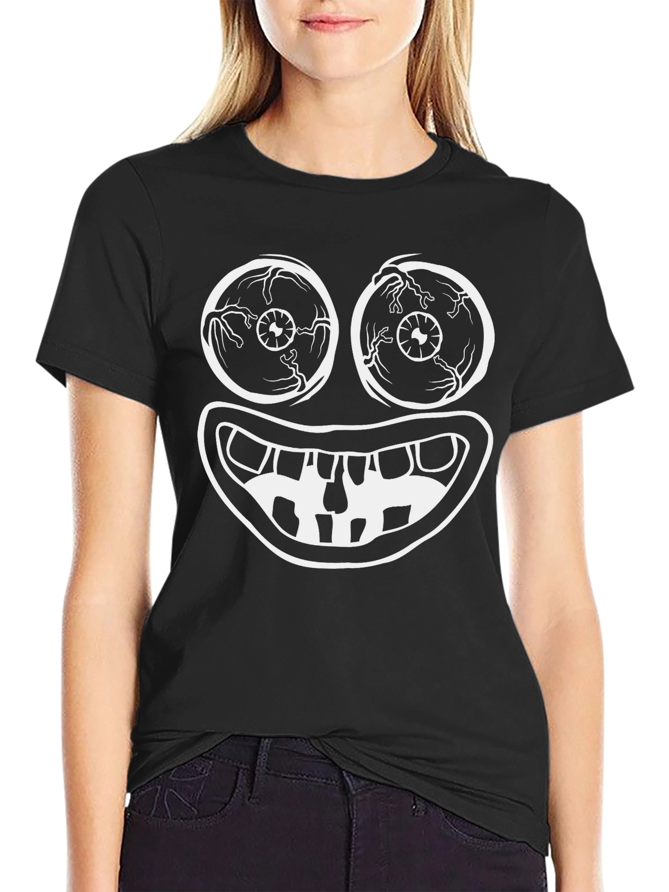 Black Goofy Graphic Tee - Express Yourself! view 2