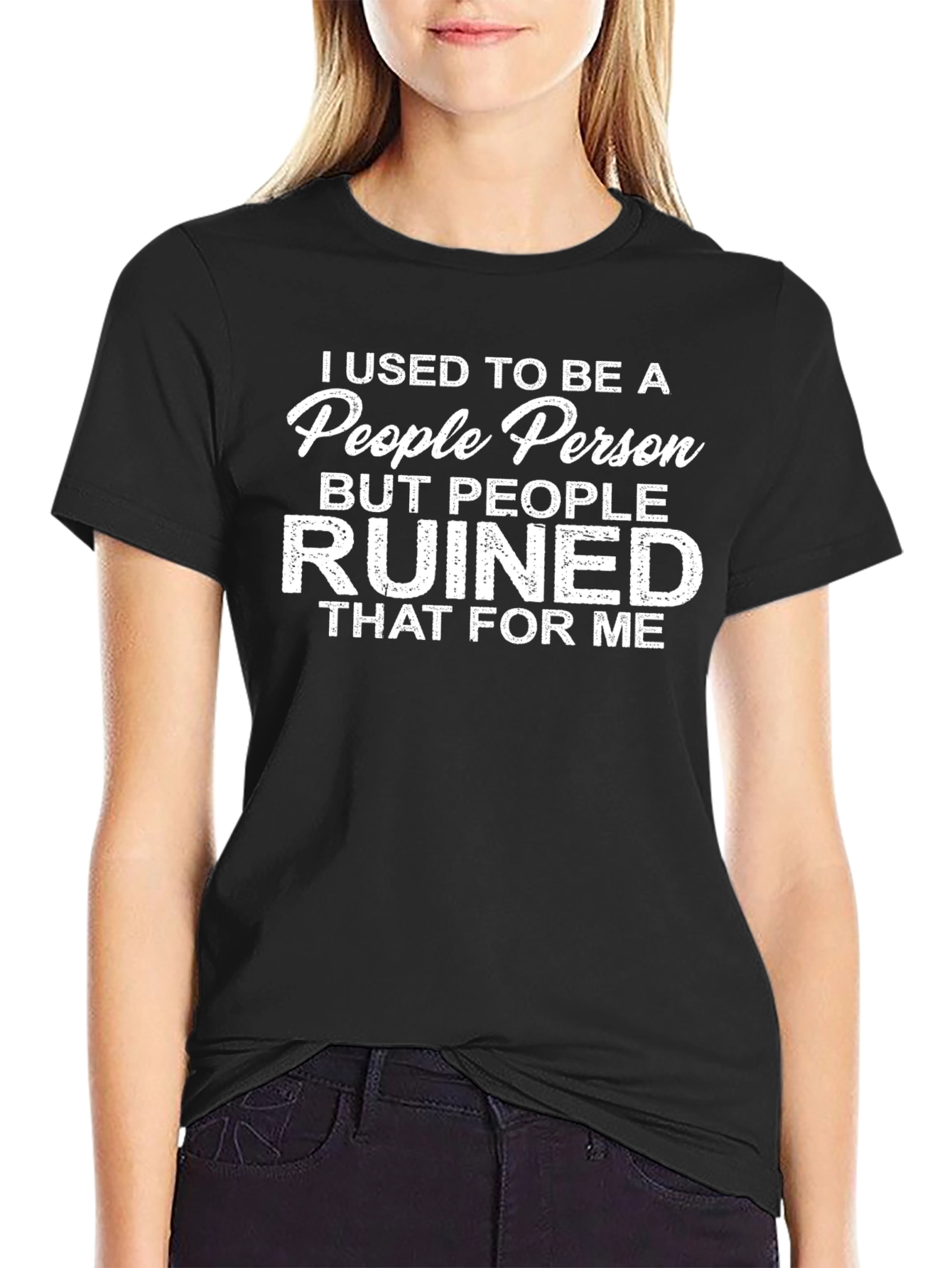 Black People Person Ruined Me Graphic Tee view 2
