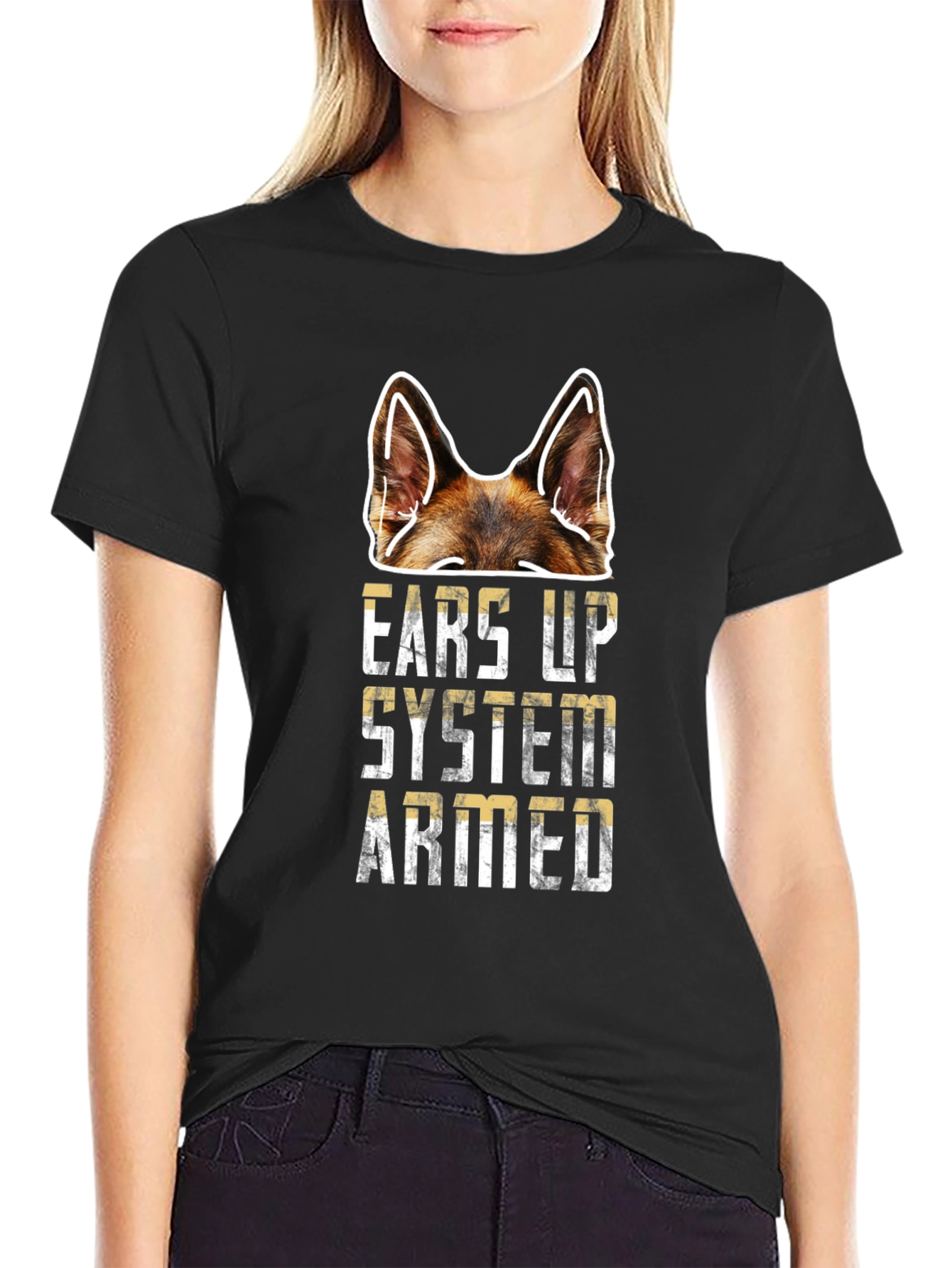 Black Ears Up System Armed Tee view 2