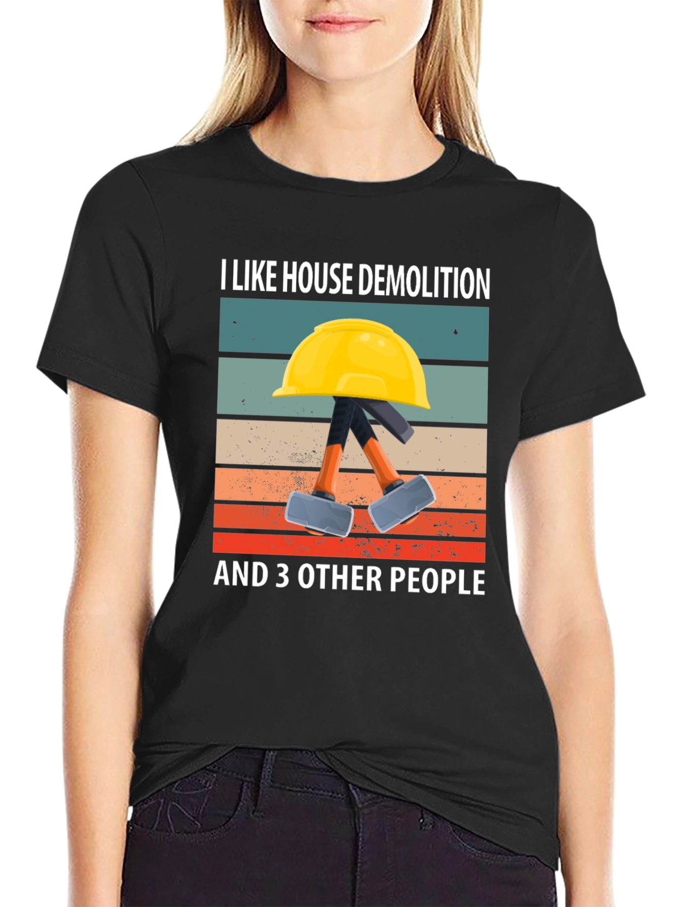 Black House Demolition T-Shirt - Funny Demolition Crew Tee view 2