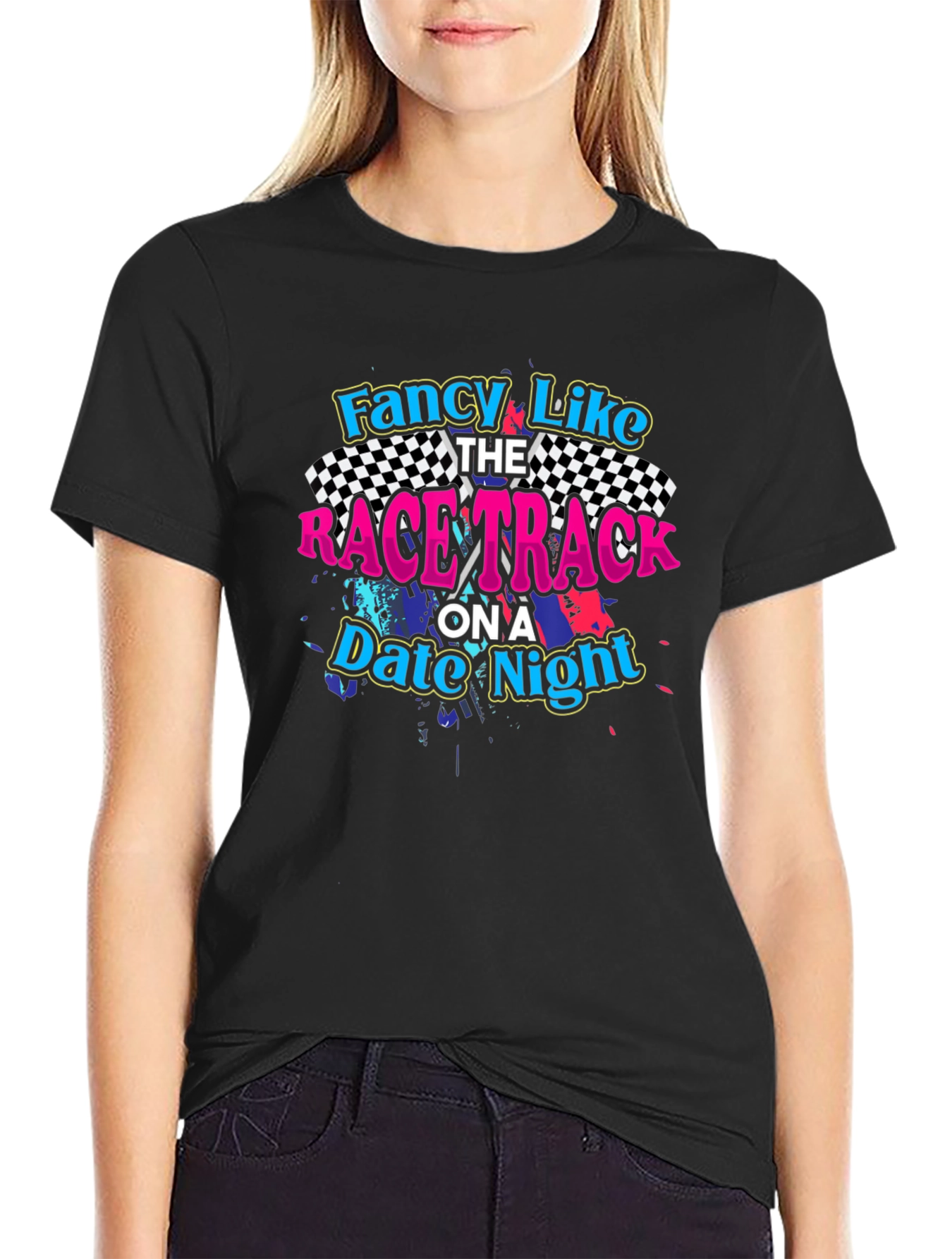 Black Fancy Like the Race Track T-Shirt view 2