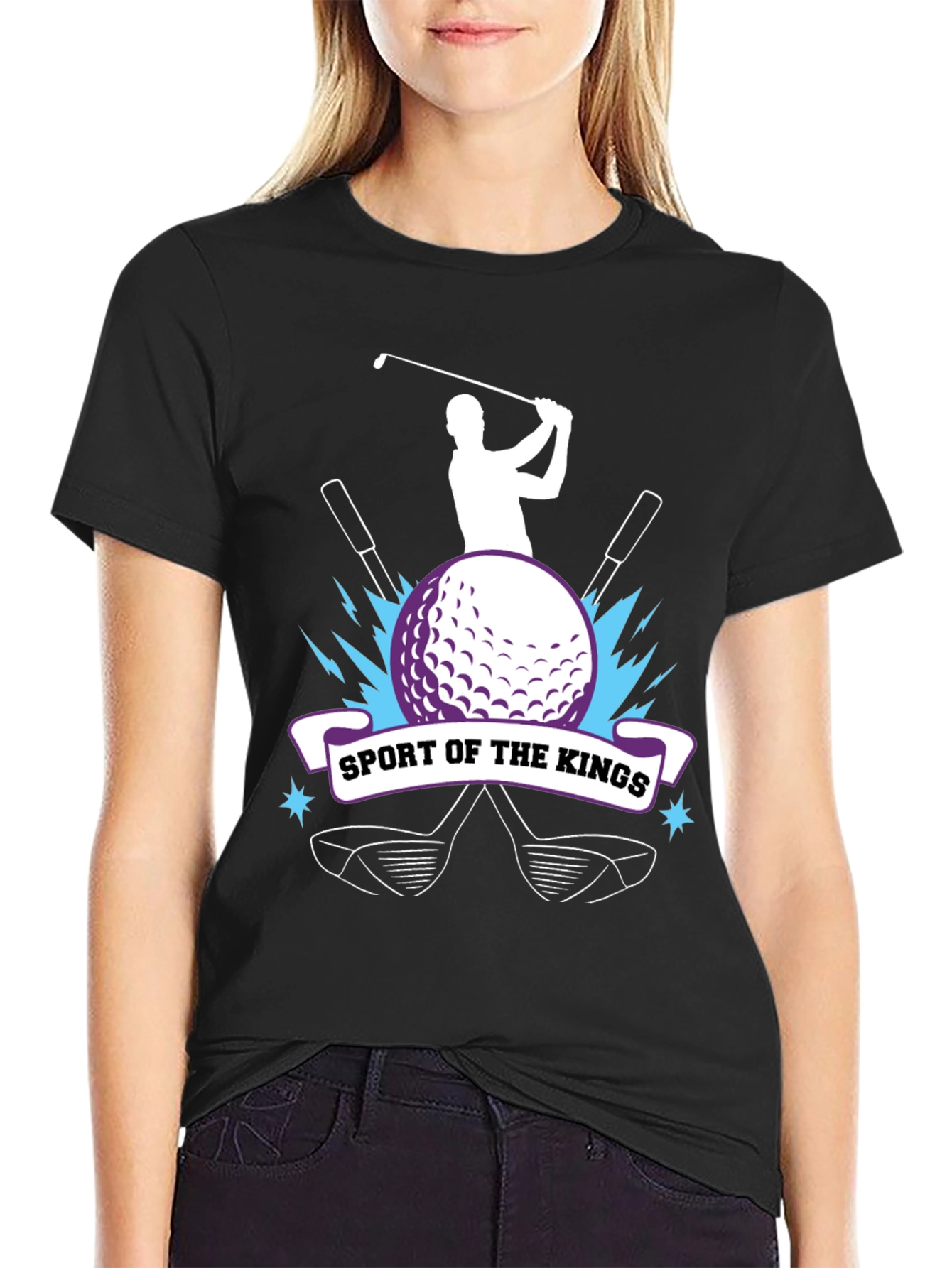 Black Golf Sport of Kings T-Shirt view 2