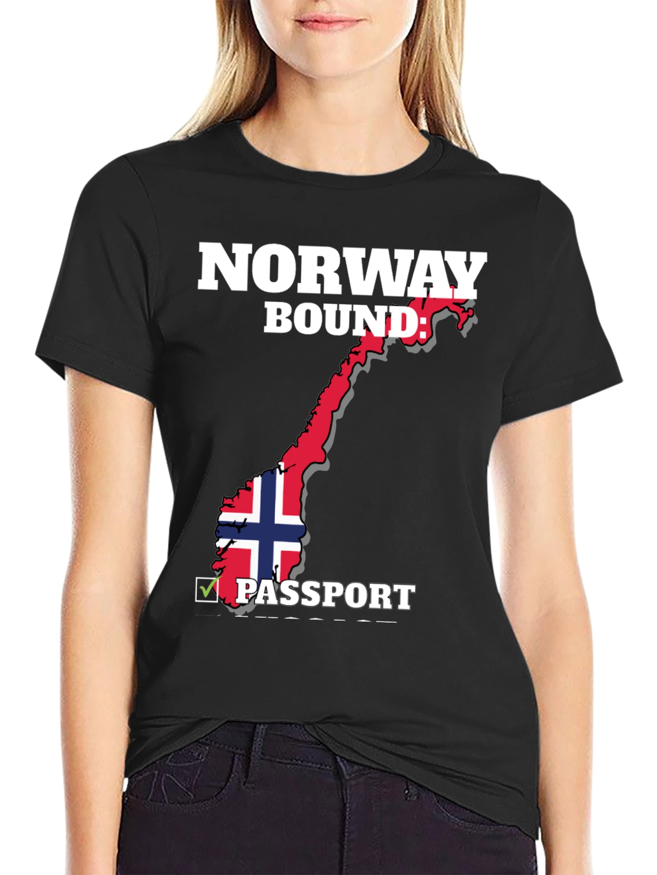 Norway Bound Passport T-Shirt - Black - 2