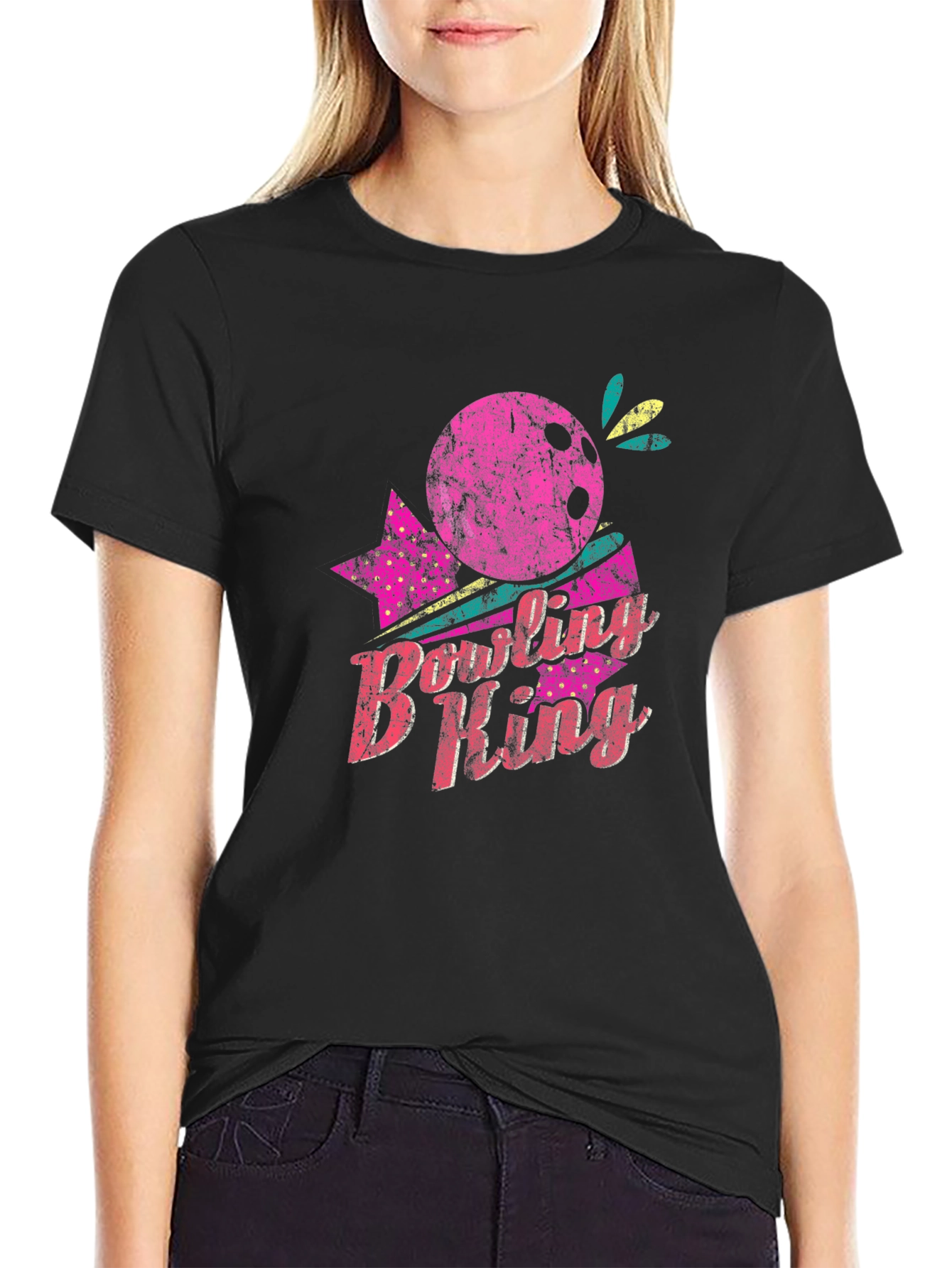 Black Bowling B King Graphic T-Shirt view 2