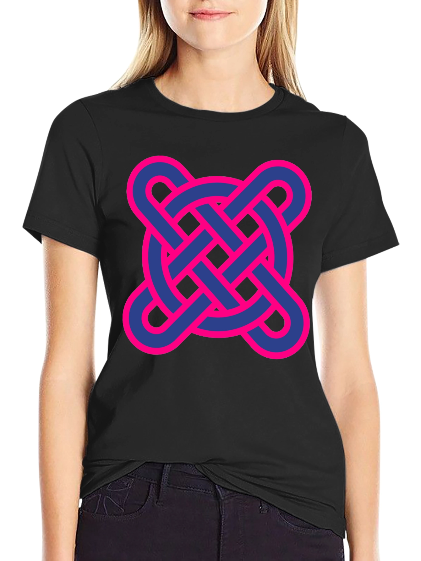 Black Adinkra Symbol Graphic T-Shirt - Black view 2