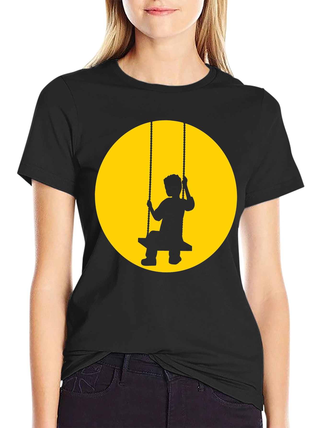 Black Silhouette Swing T-Shirt - Black view 2