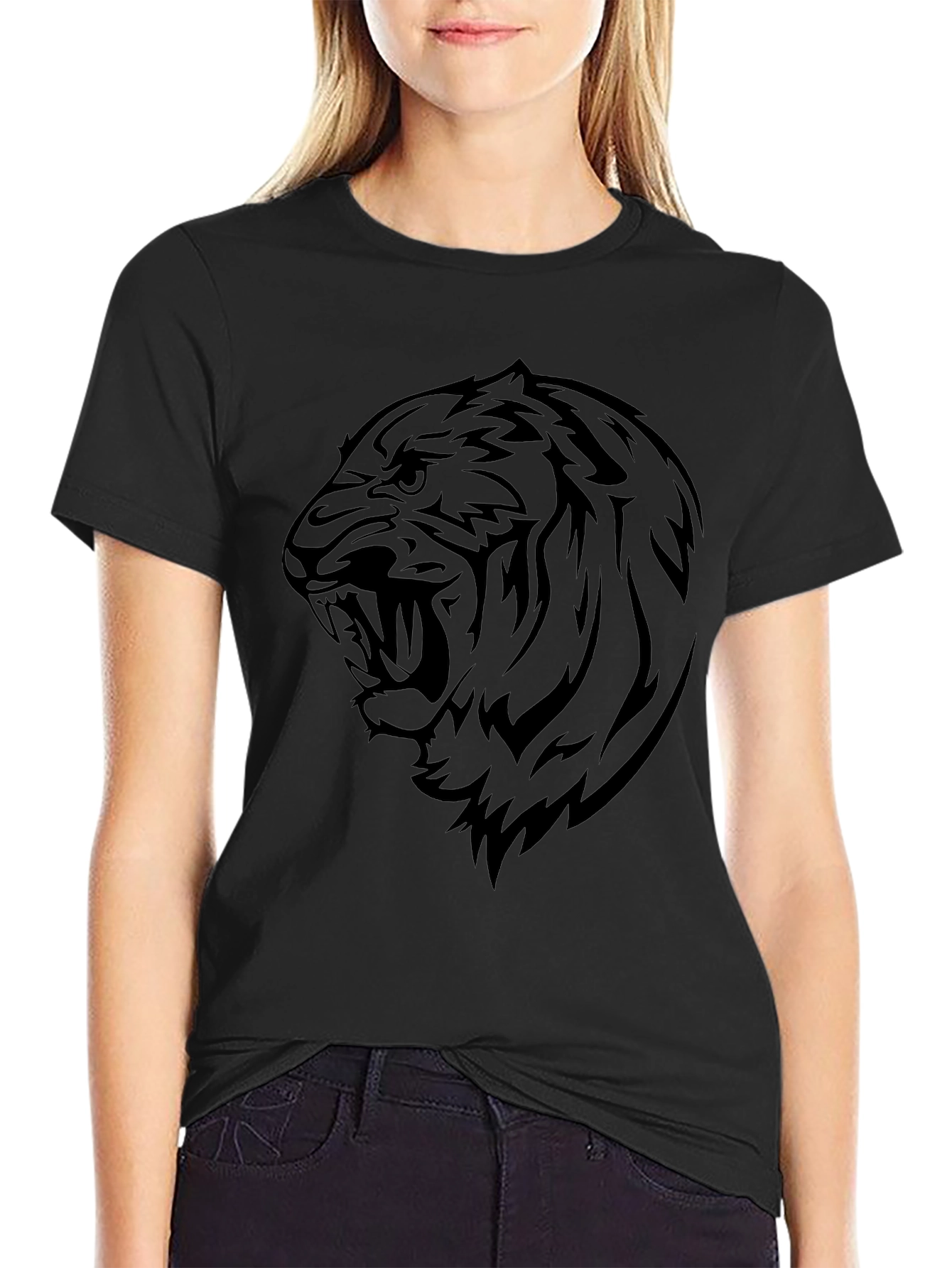Black Black Tiger Graphic Tee - Fierce Style view 2