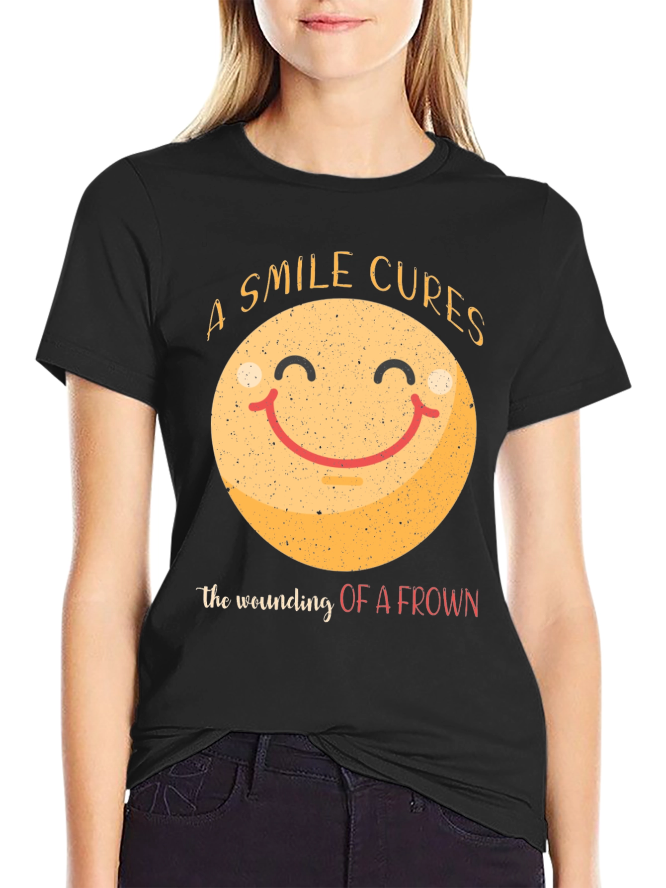 Black Smile Cures Graphic T-Shirt - Black view 2