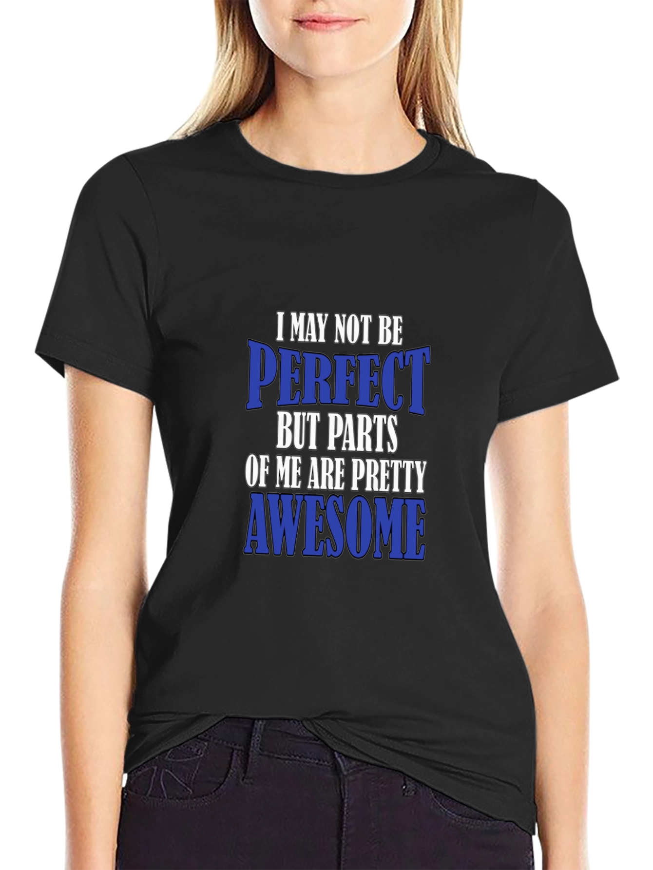 Black Awesome Parts T-Shirt Funny Sarcastic Novelty Tee view 2