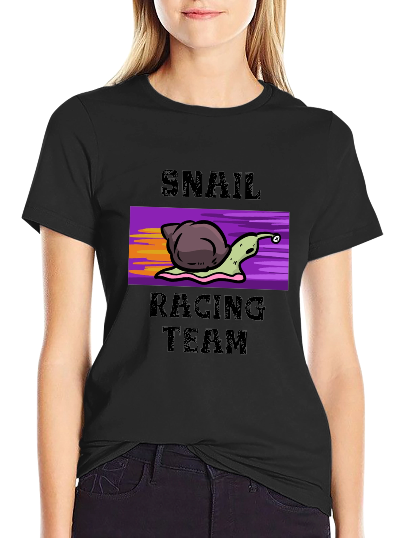 Black Snail Racing Team Graphic T-Shirt view 2