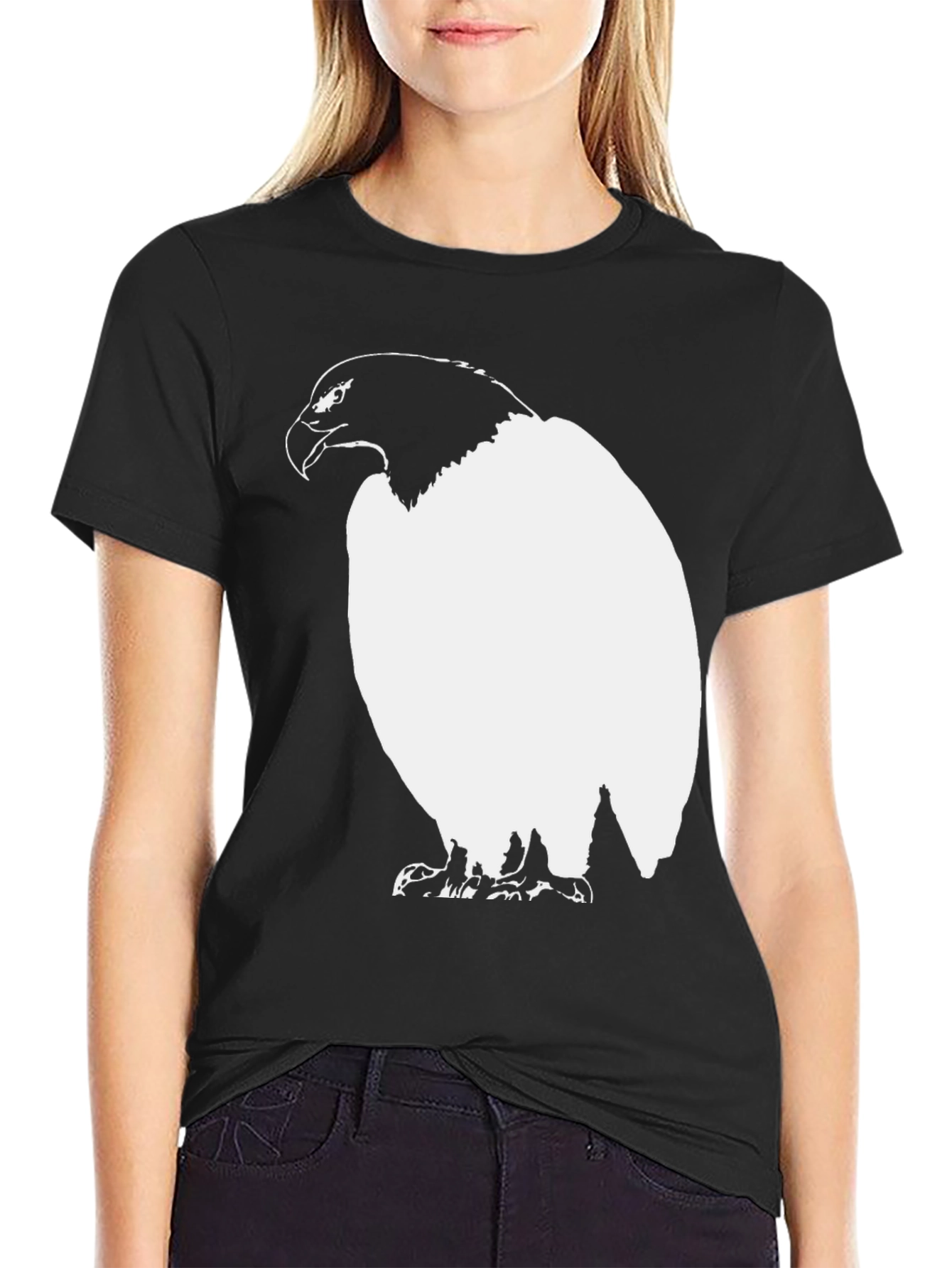 Black Eagle Graphic Black T-Shirt view 2