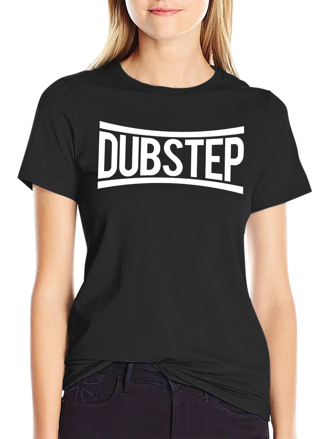 Black Dubstep Graphic Tee - Bold Music Lover's T-Shirt view 2