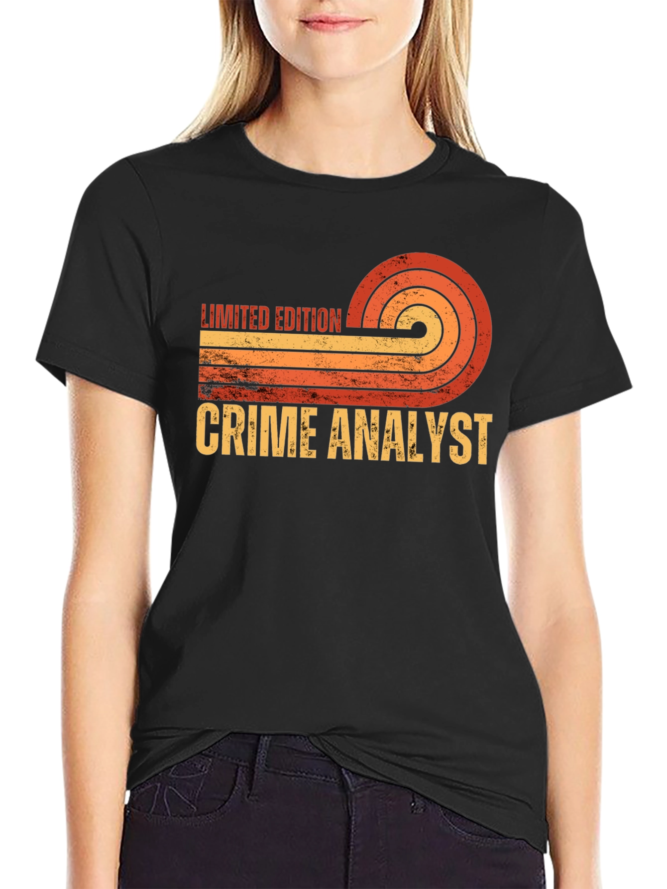 Black Limited Edition Crime Analyst Graphic T-Shirt view 2