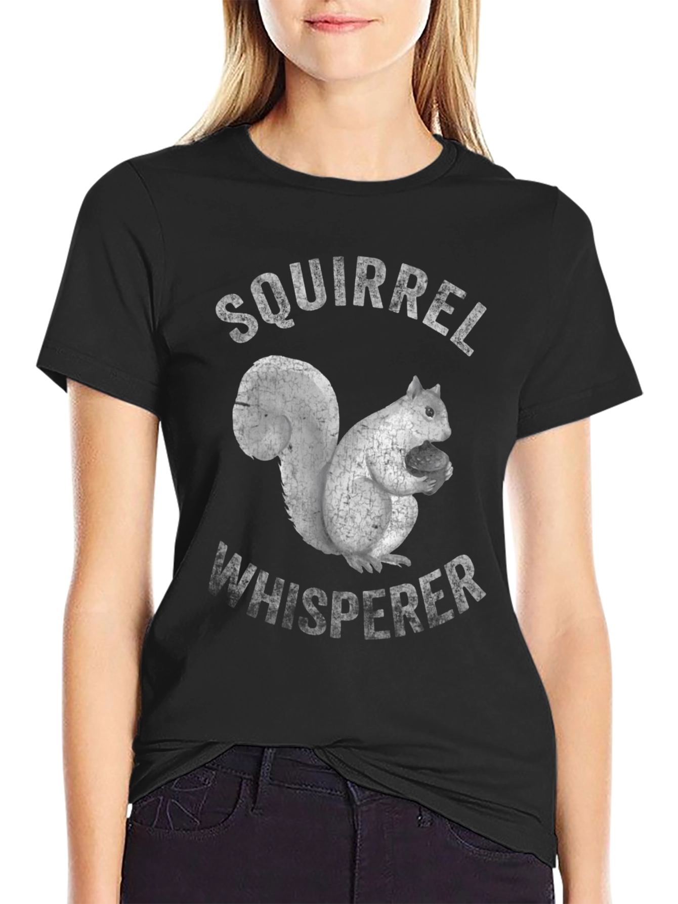 Black Squirrel Whisperer T-Shirt - Funny Animal Tee view 2