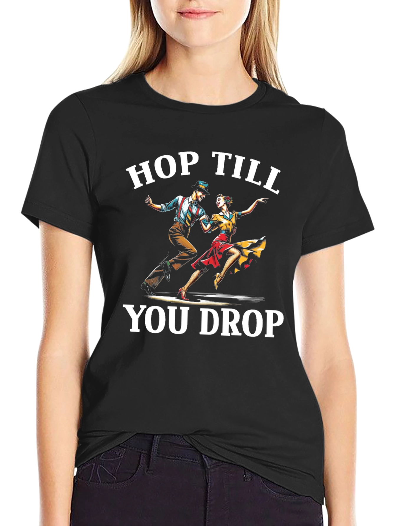 Black Hop Till You Drop T-Shirt view 2