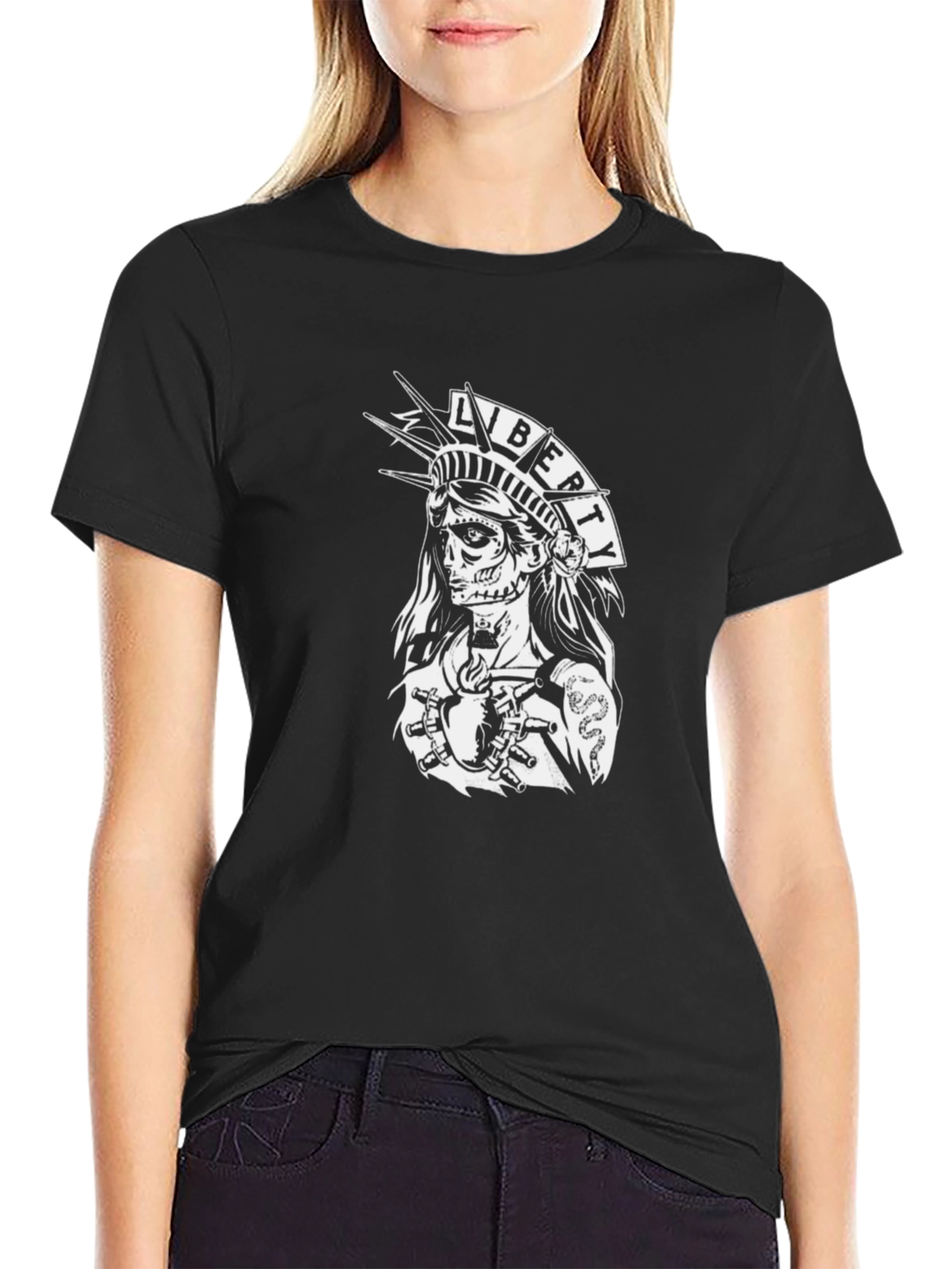 Liberty Sugar Skull T-Shirt - Black - 2